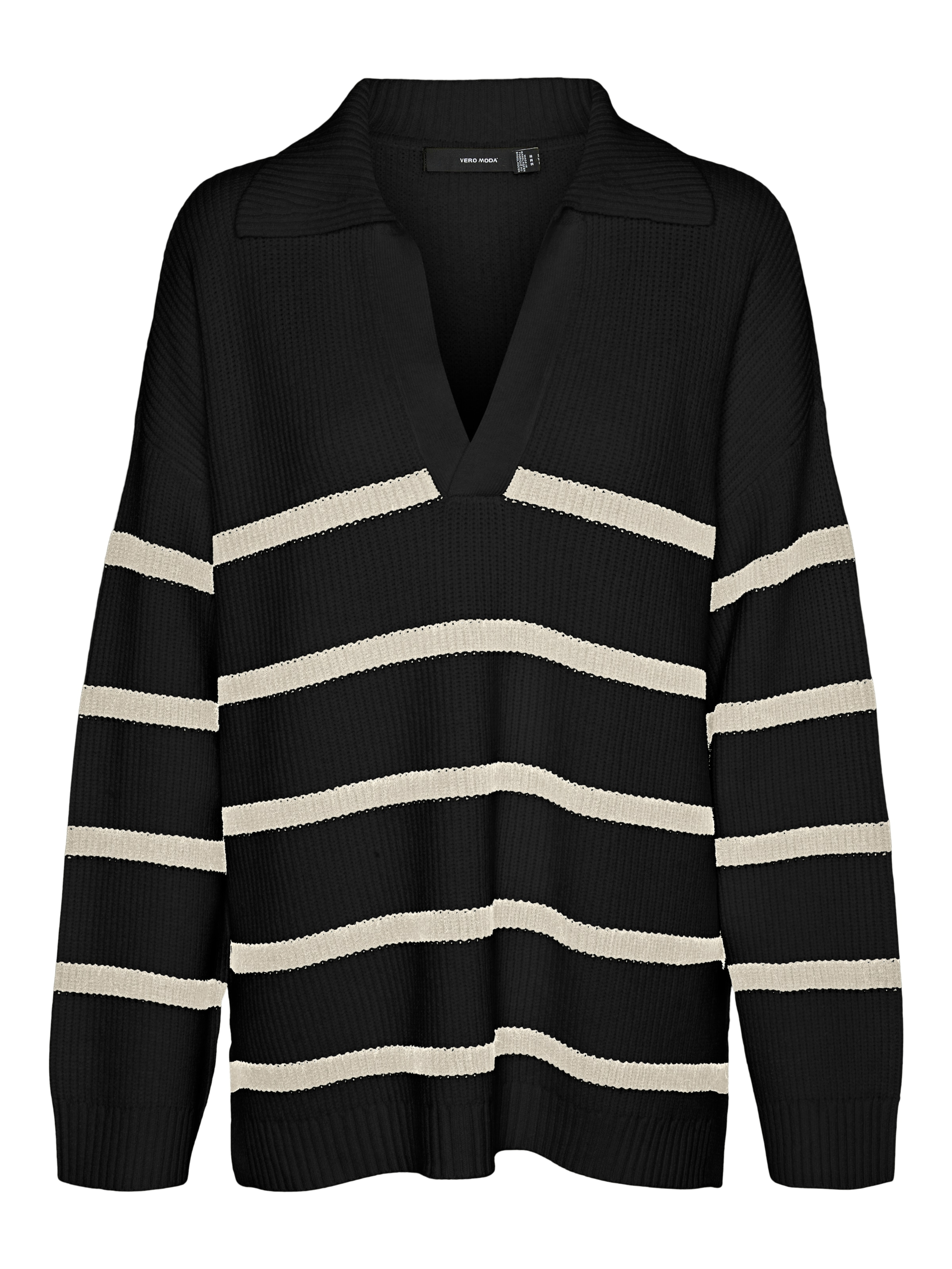 Vero Moda V-Ausschnitt-Pullover »VMLUNA LS V-NECK LONG PULLOVER GA BOO«