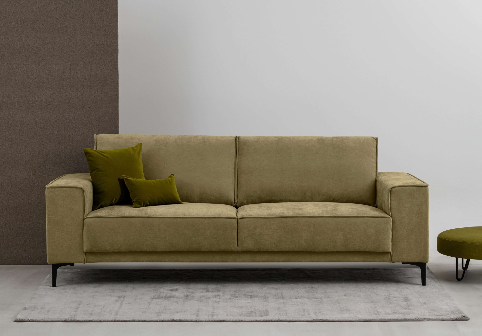 Places of Style 3-Sitzer »3er Sofa Oland, Struktur, Flachgewebe, Luxus-Micr günstig online kaufen