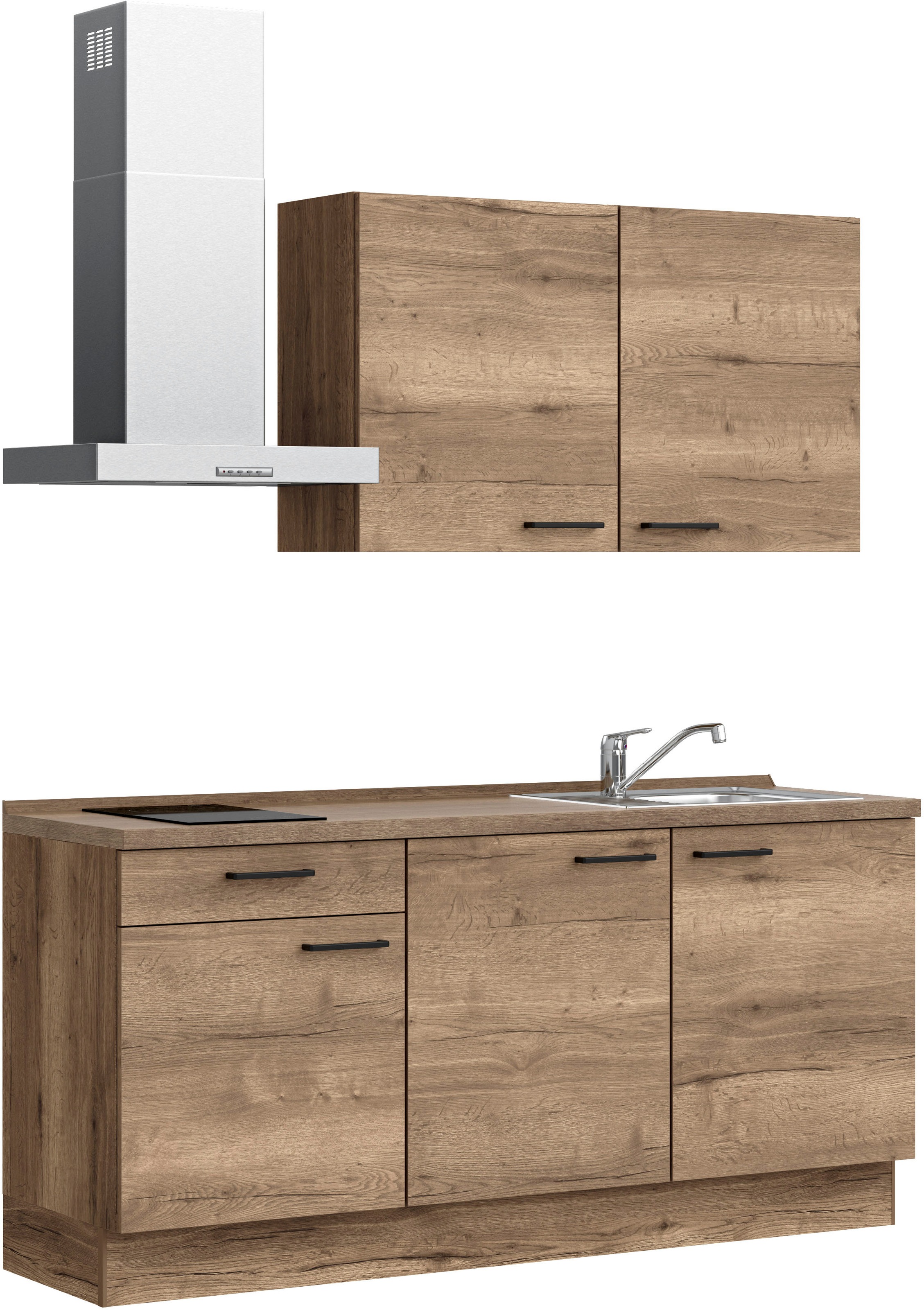 nobilia® Küchenzeile »"Structura I"«, vormontiert, Ausrichtung wählbar, Breite 180 cm, wahlw. mit E-Geräten