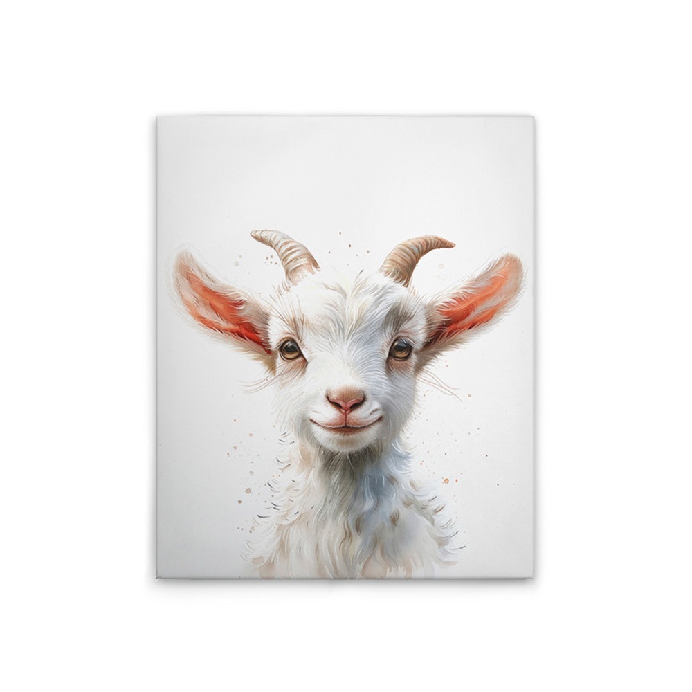 A.S. Création Leinwandbild »Baby Billy Goat - Wandbild Weiß Beige Keilrahme günstig online kaufen