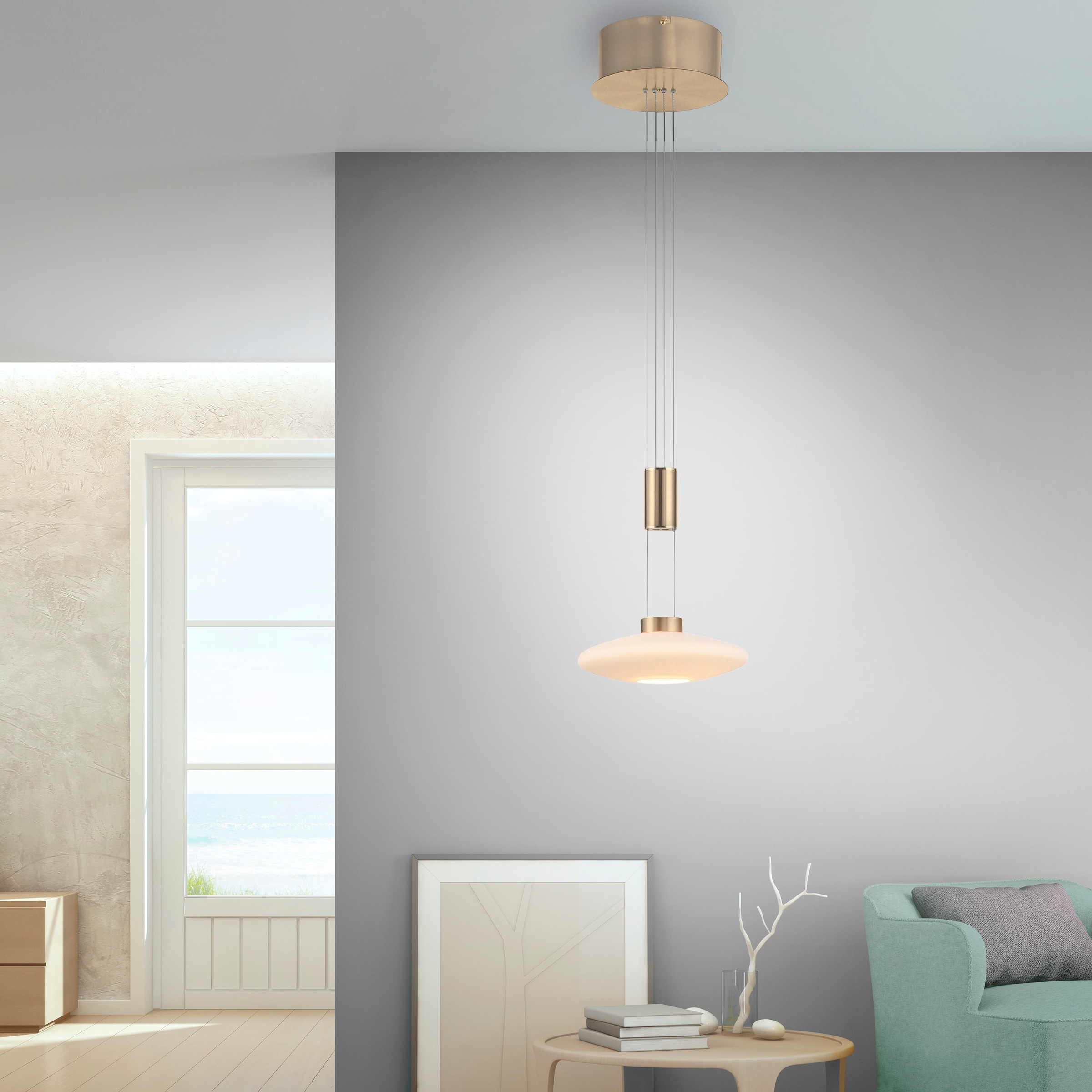 Paul Neuhaus Pendelleuchte »LAUTADA« LED-Board 1 Stk. Warmweiß LED, dimmbar günstig online kaufen