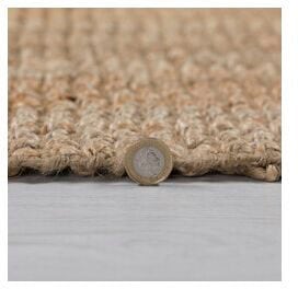 FLAIR RUGS Läufer »Jute Boucle«, rechteckig, 7 mm Höhe, aus 100% Jute, mit Fransen, aus Naturfasern