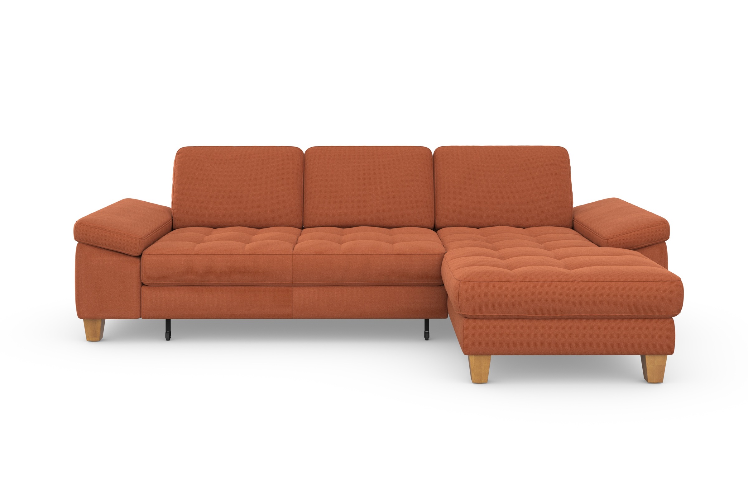 sit&more Ecksofa »Westham L-Form«, mit Recamiere, mit oder ohne Bettfunktion, Bettkasten, Füße Eiche