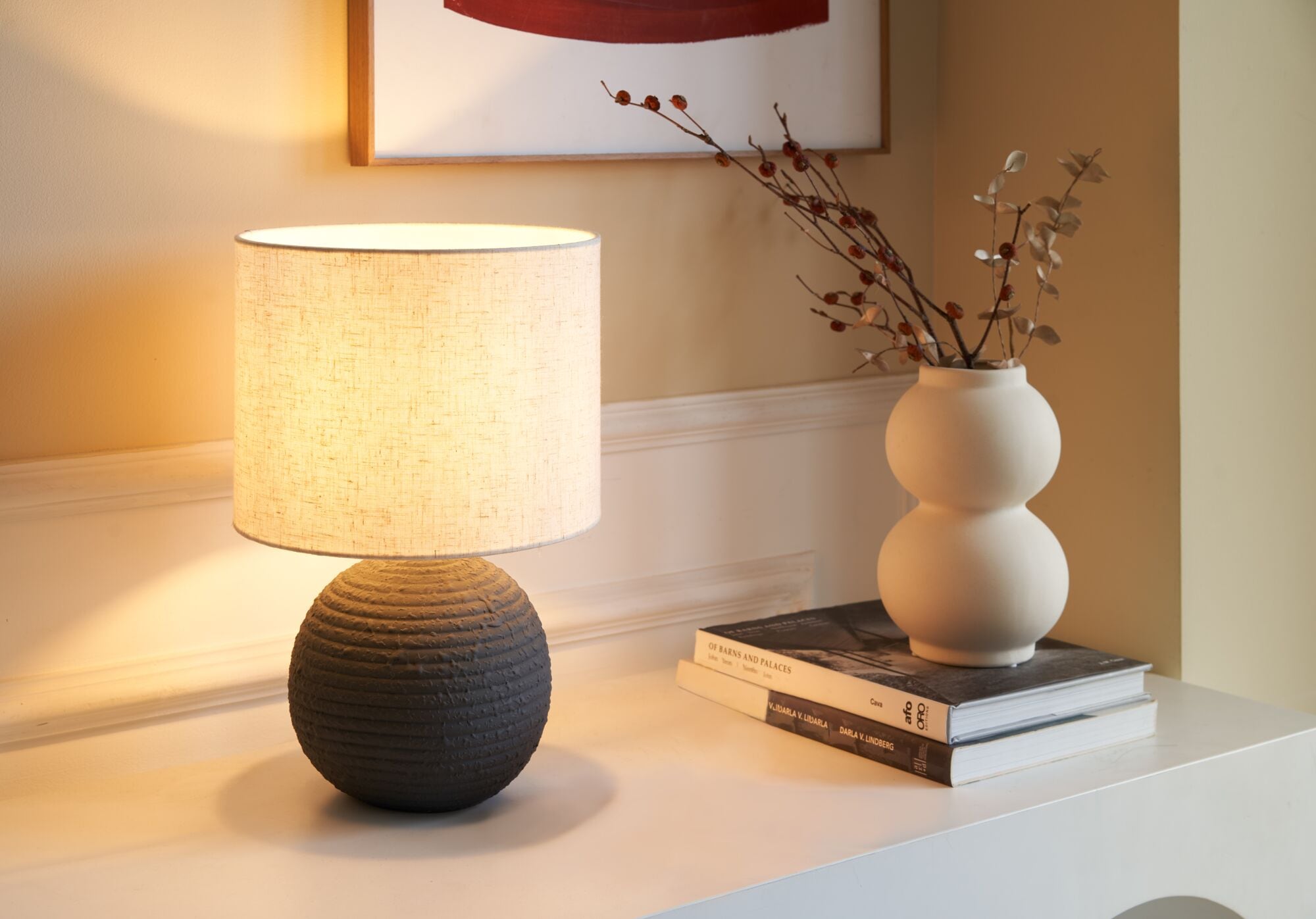 Pauleen Tischleuchte »Pure Beauty E14 max. 20W Anthrazit, Weiß« E14 1 Stk. Ein-/Ausschalter