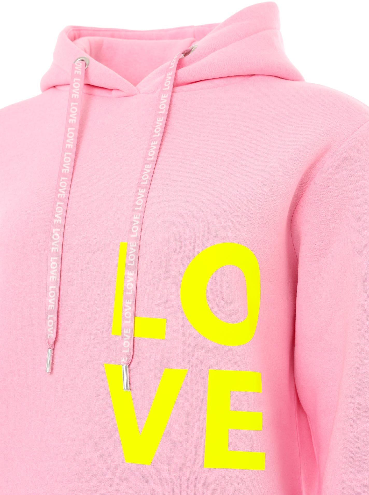 Zwillingsherz Kapuzensweatshirt, mit "Love"-Aufdruck und gesticktem Herz am Ärmel