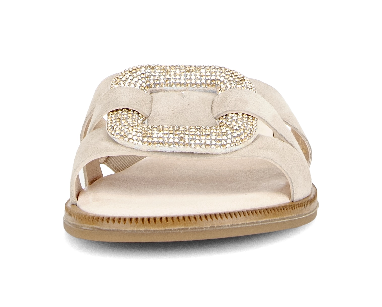 Gabor Pantolette  Blockabsatz, Sommerschuh, Schlupfschuh, Zierspange mit Schmucksteinen