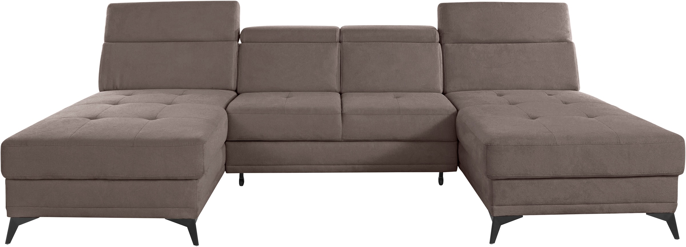 Home affaire Wohnlandschaft »Cardiz U-Form« inkl.Kopfteilverstellung und Fe günstig online kaufen