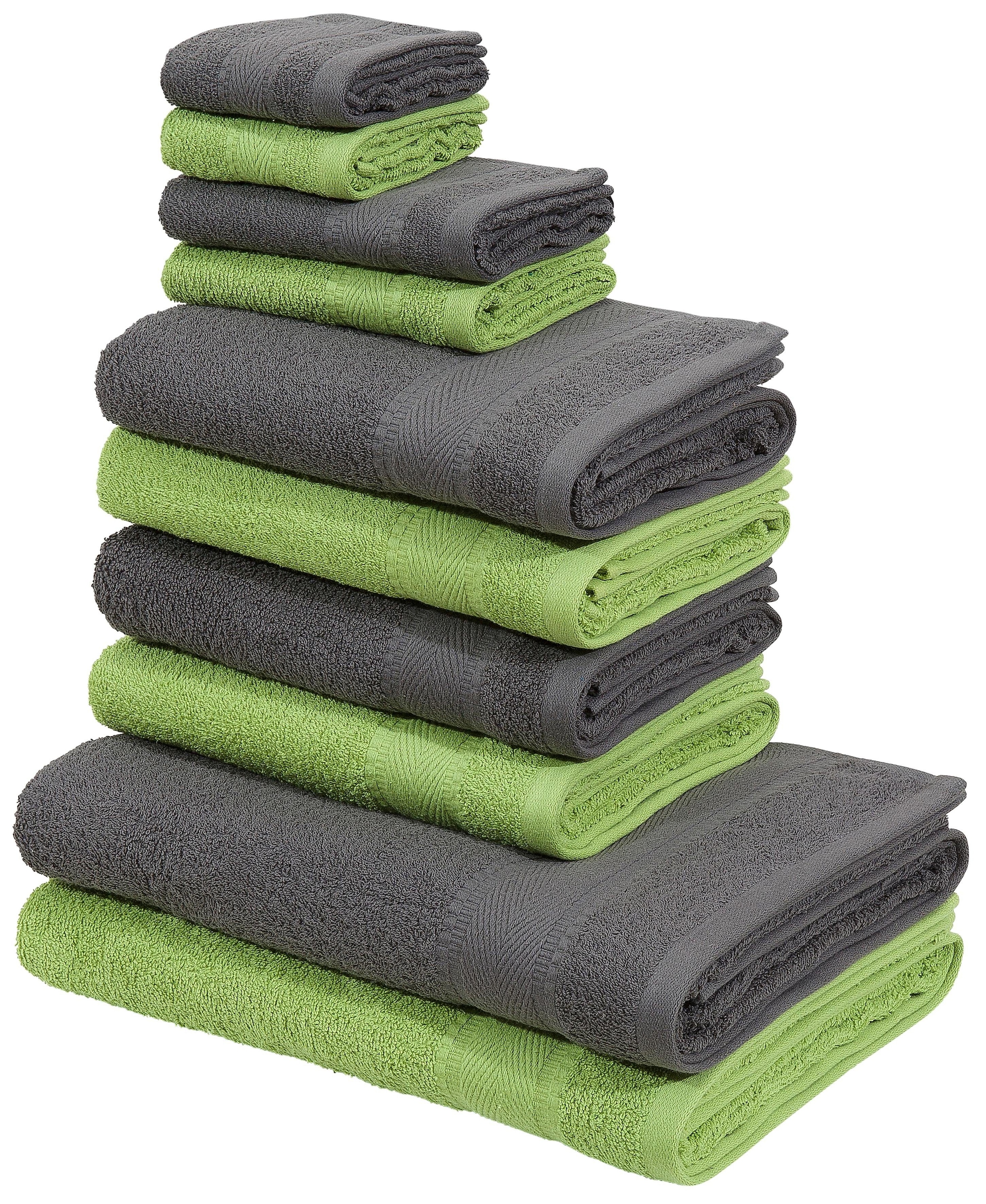 my home Handtuch Set »Afri«, weich, bestellen schnell bequem 100% aus mit Handtücher tlg., Bordüre Baumwolle, Walkfrottee, und Set, 10