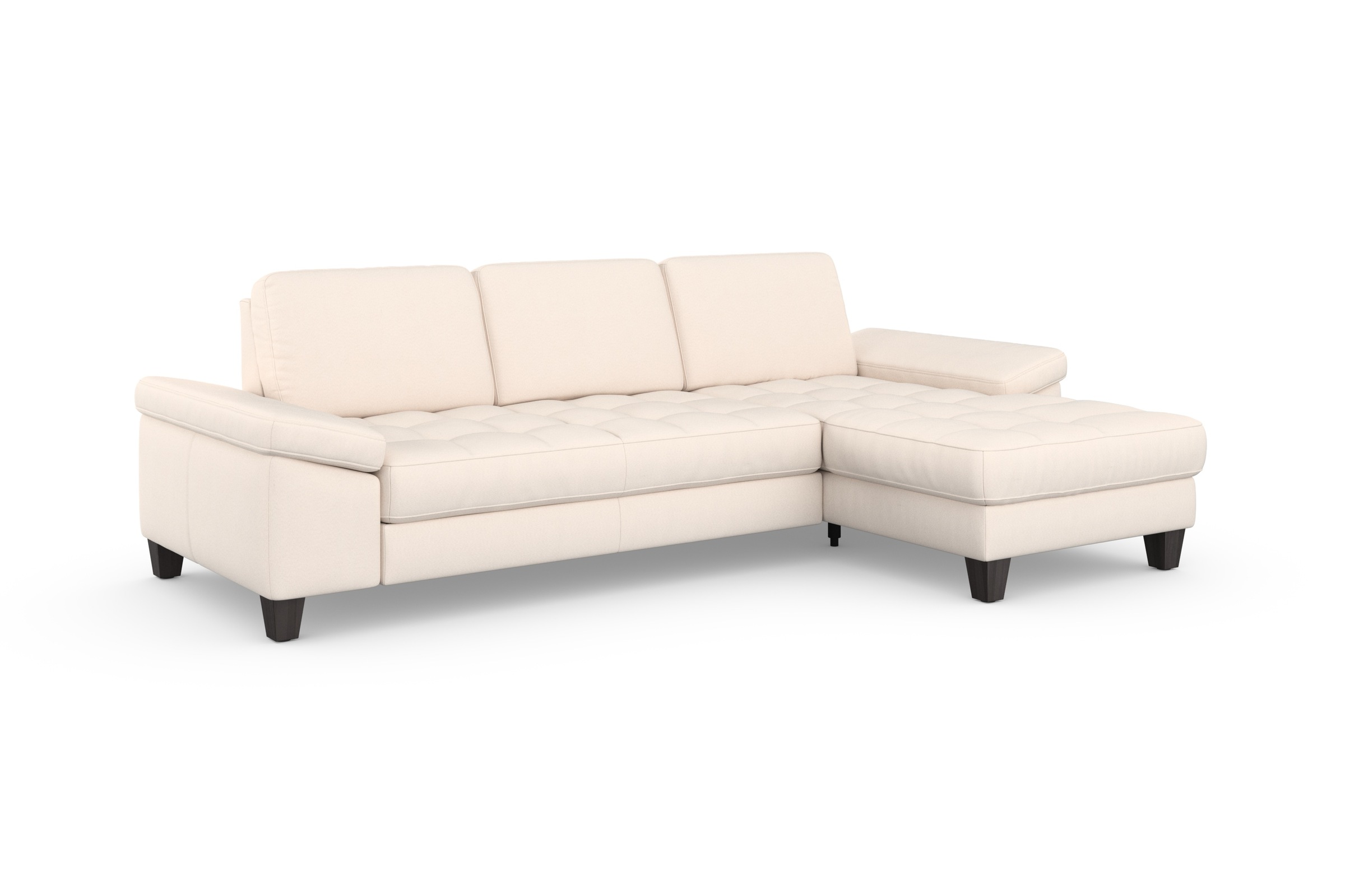 sit&more Ecksofa »Westham L-Form«, Recamiere, mit oder ohne Bettfunktion, Bettkasten, Füße wengefarben