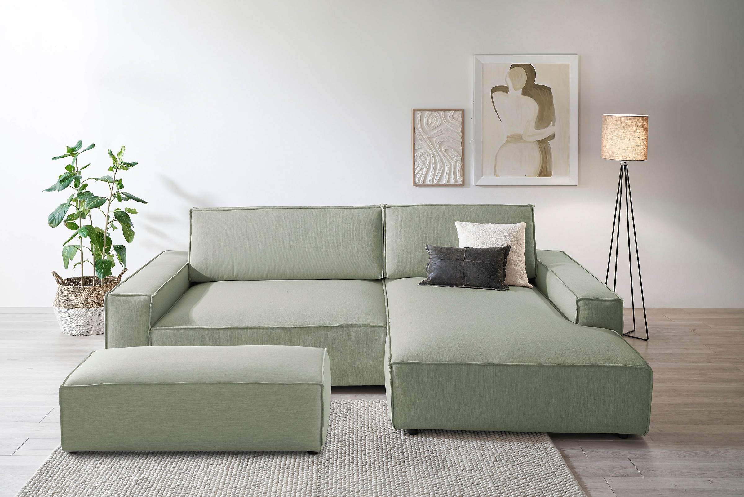 Home affaire Polsterecke »NEU: SHERWOOD XXL tief, L-Form mit Schlaffunktion günstig online kaufen