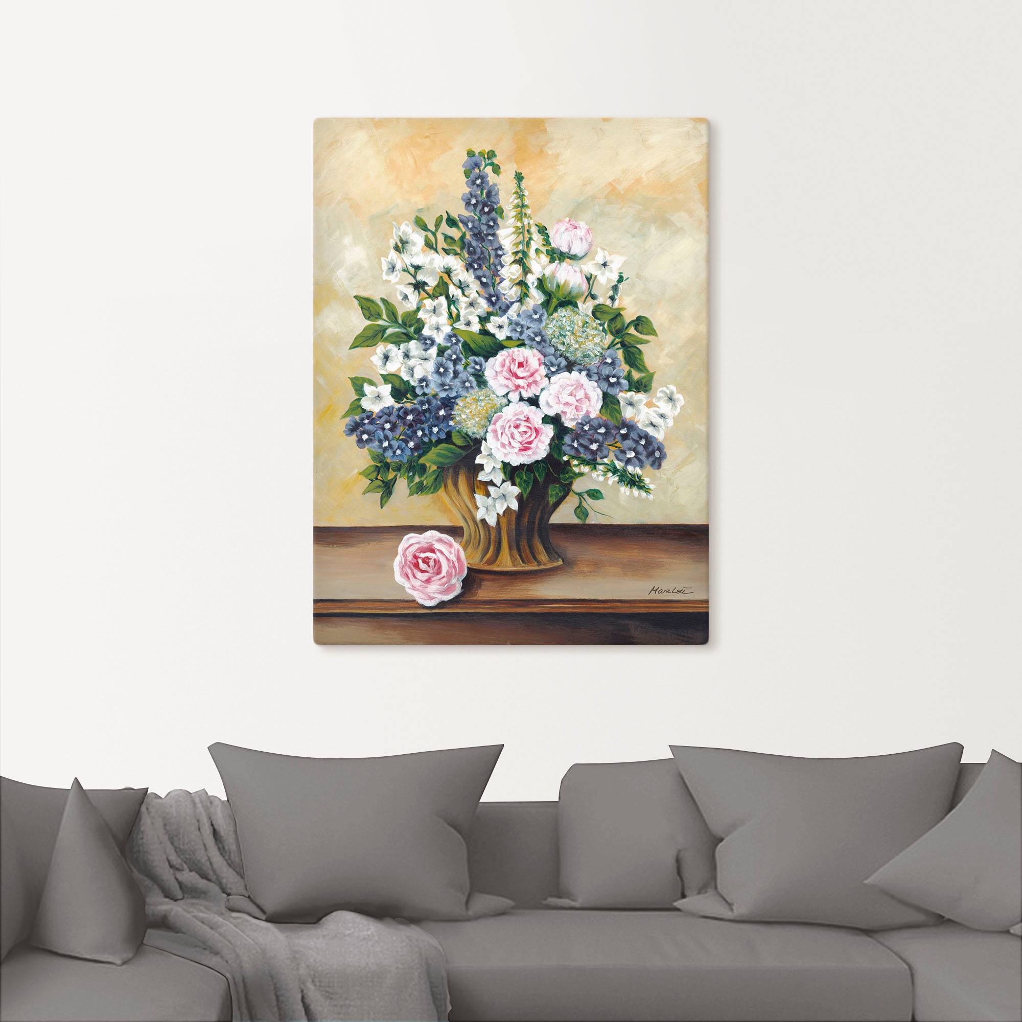 Artland Leinwandbild »Blumenbouqet« Blumen 1 Stk. tlg. auf Holzrahmen gespannt