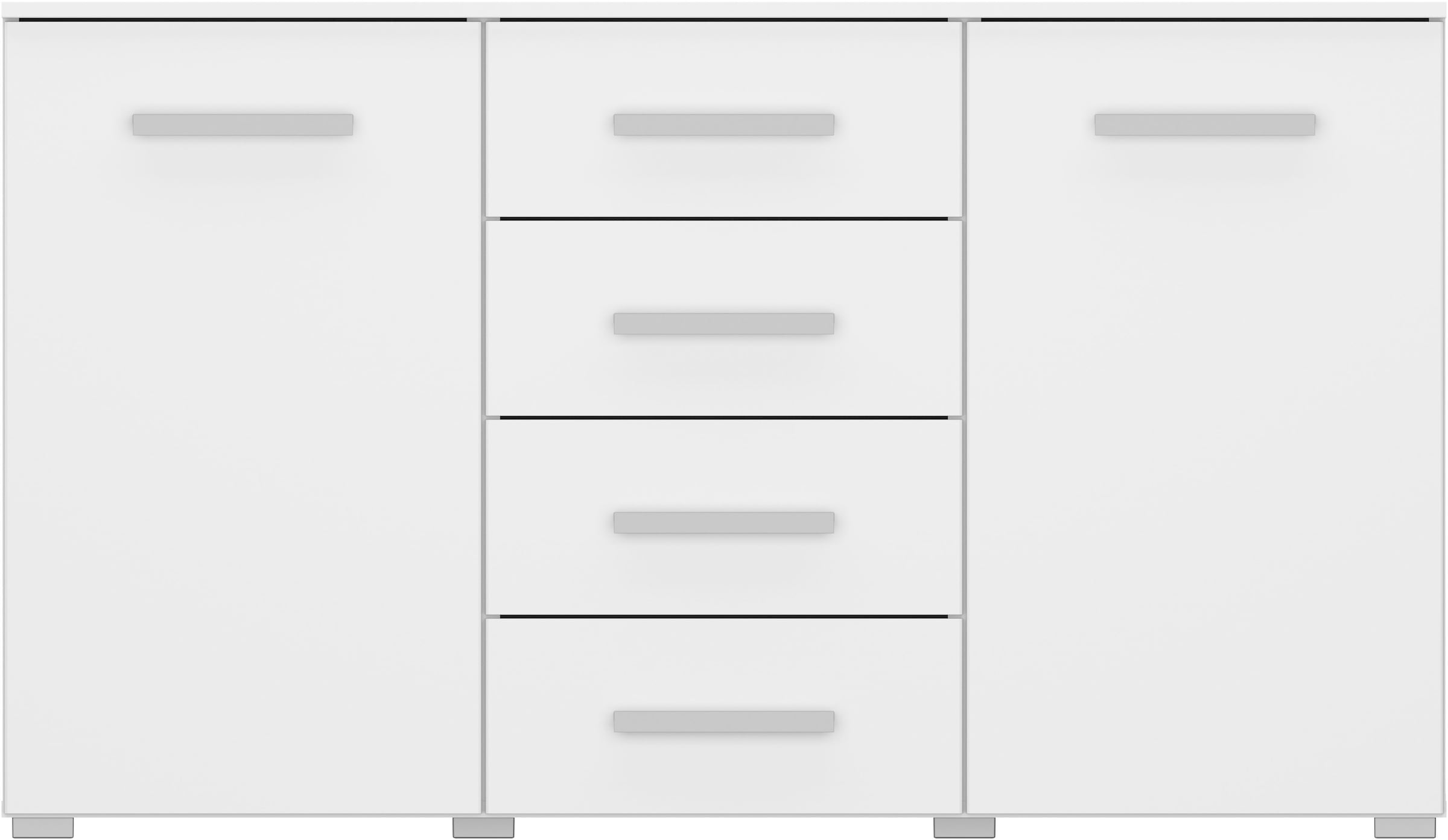 rauch Schubkastenkommode »Sideboard Kommode Kombikommode KOLUNA mit Dekorfront« Breite 120 cm,  vier große Schubladen, mit insgesamt 4 Einlegeböden MADE IN GERMANY