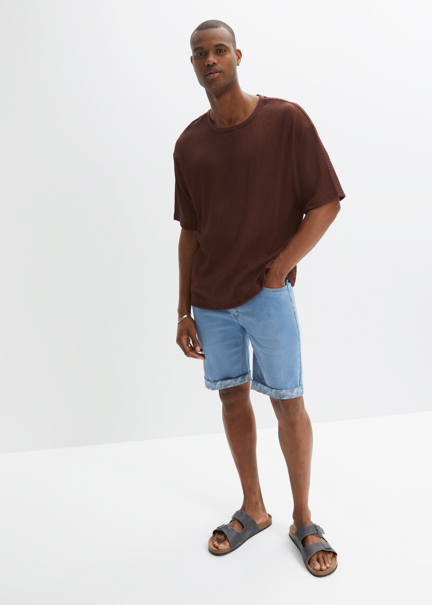 bonprix Bermudas  aus Baumwolle und Elasthan, mit Stretch-Material, reguläre Passform
