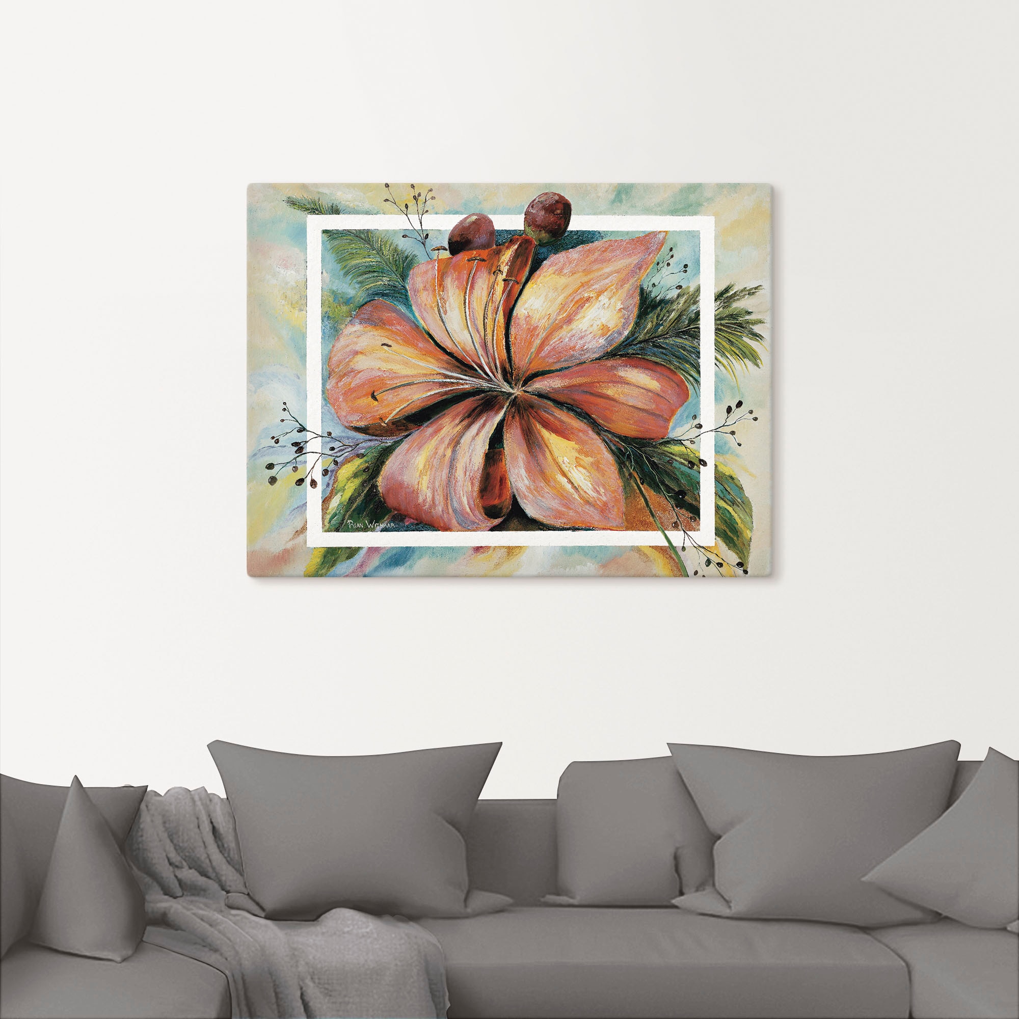 Artland Leinwandbild »Freesien Fantasie I«, Blumen, (1 St.), auf Keilrahmen gespannt
