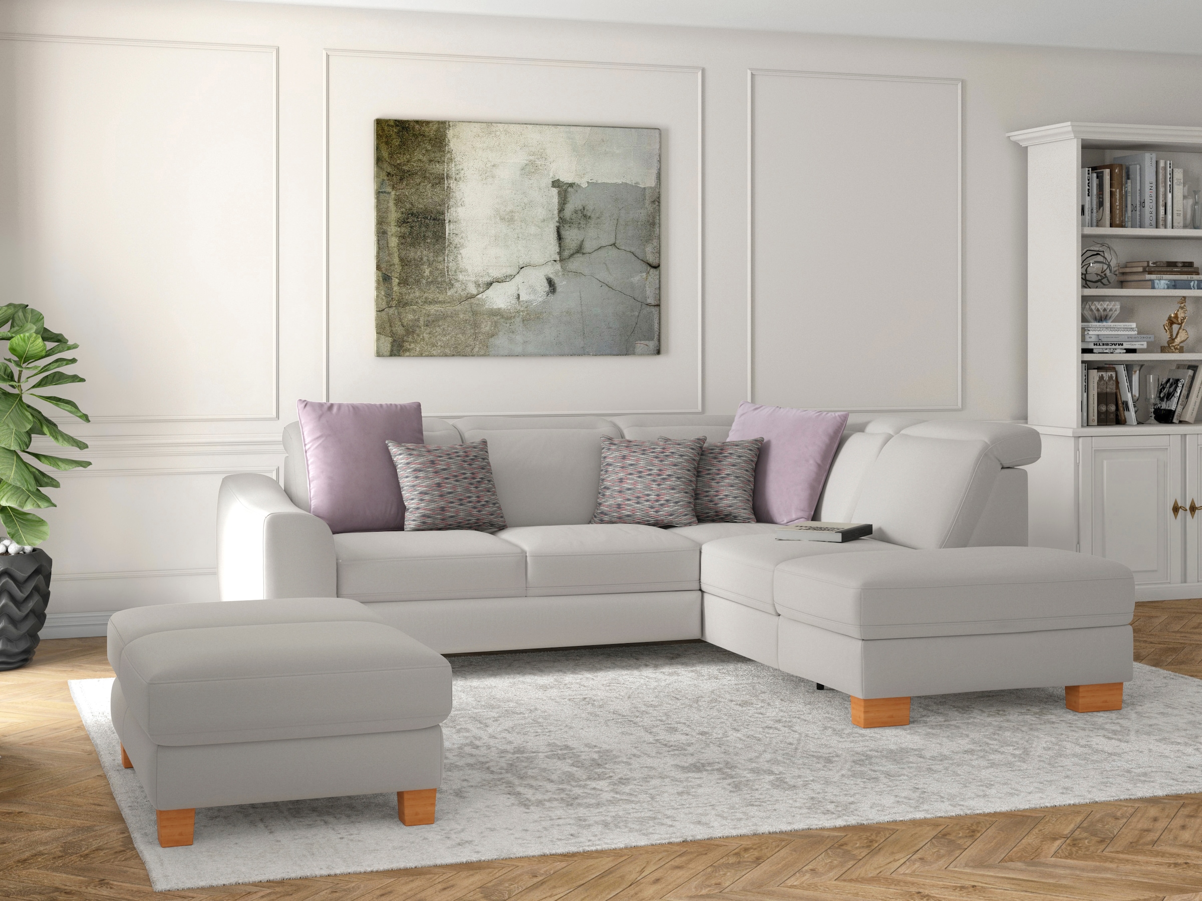 sit&more Ecksofa »Dundee L-Form« mit Federkern und Massivholzfüßen, wahlwei günstig online kaufen