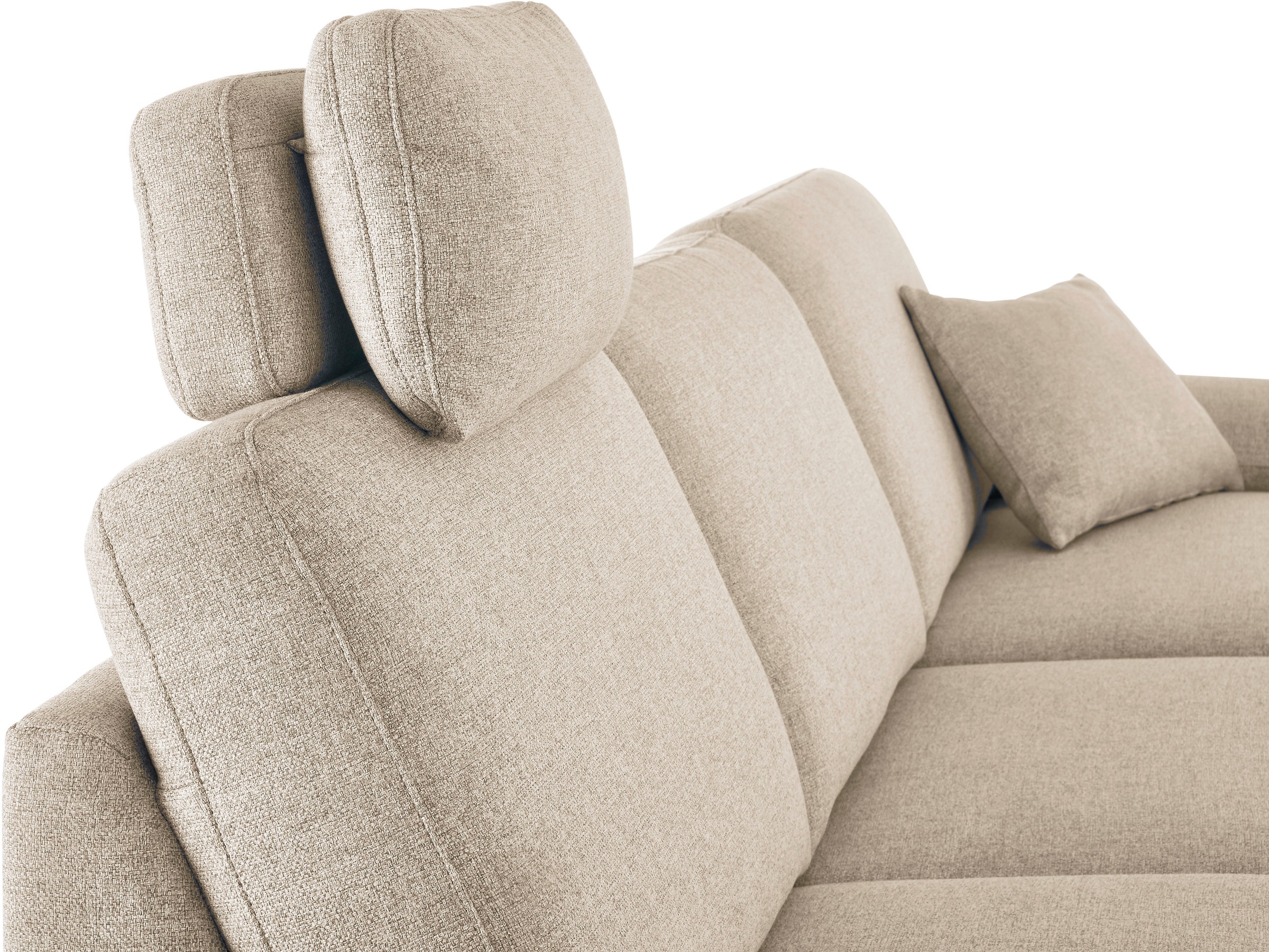 3C Candy Ecksofa »Mainau L-Form«, Relaxfunktion im 1,5-Sitzer, motorische Schlaffunktion in Longchair