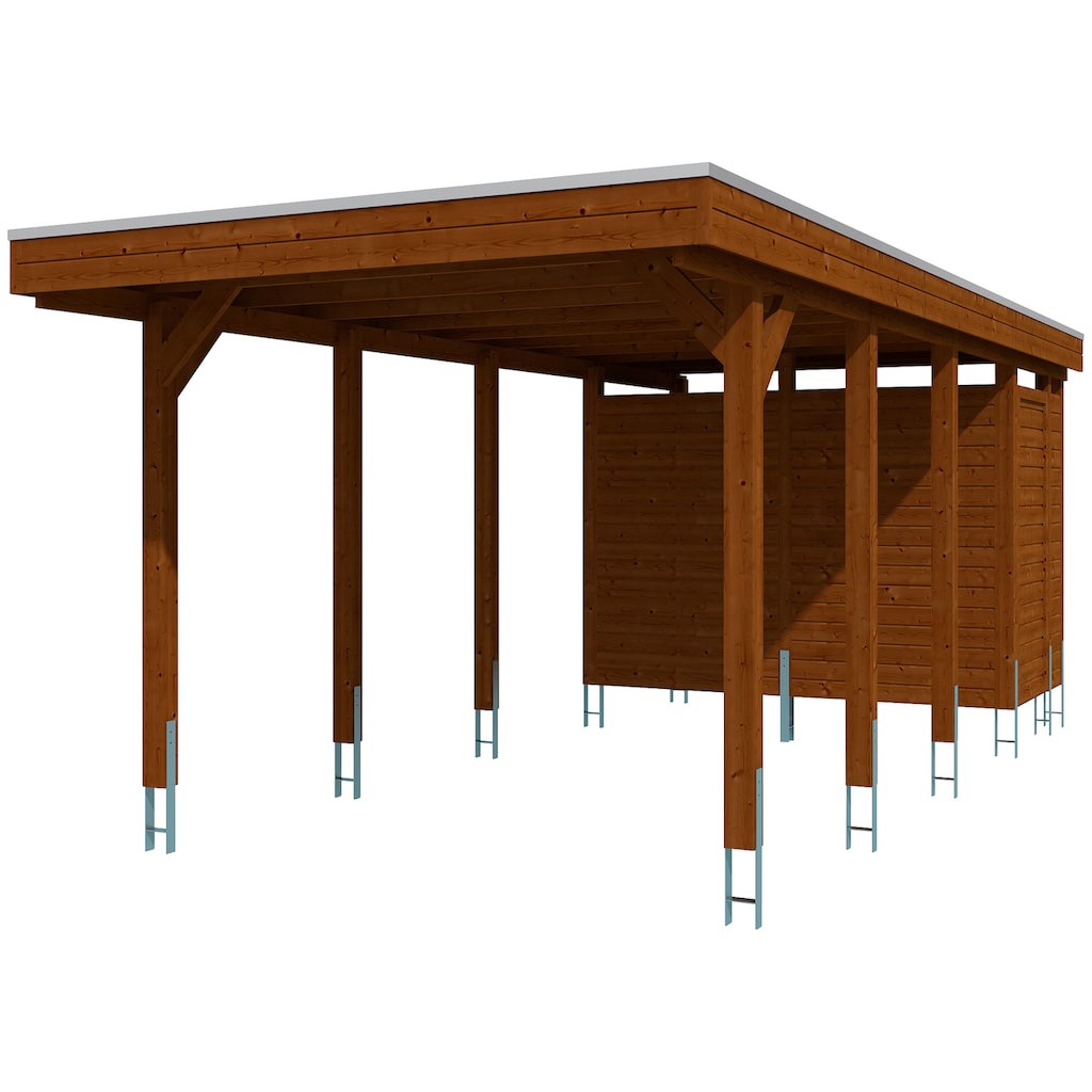 Skanholz Einzelcarport »Friesland 2«, Holz, 270 cm, braun