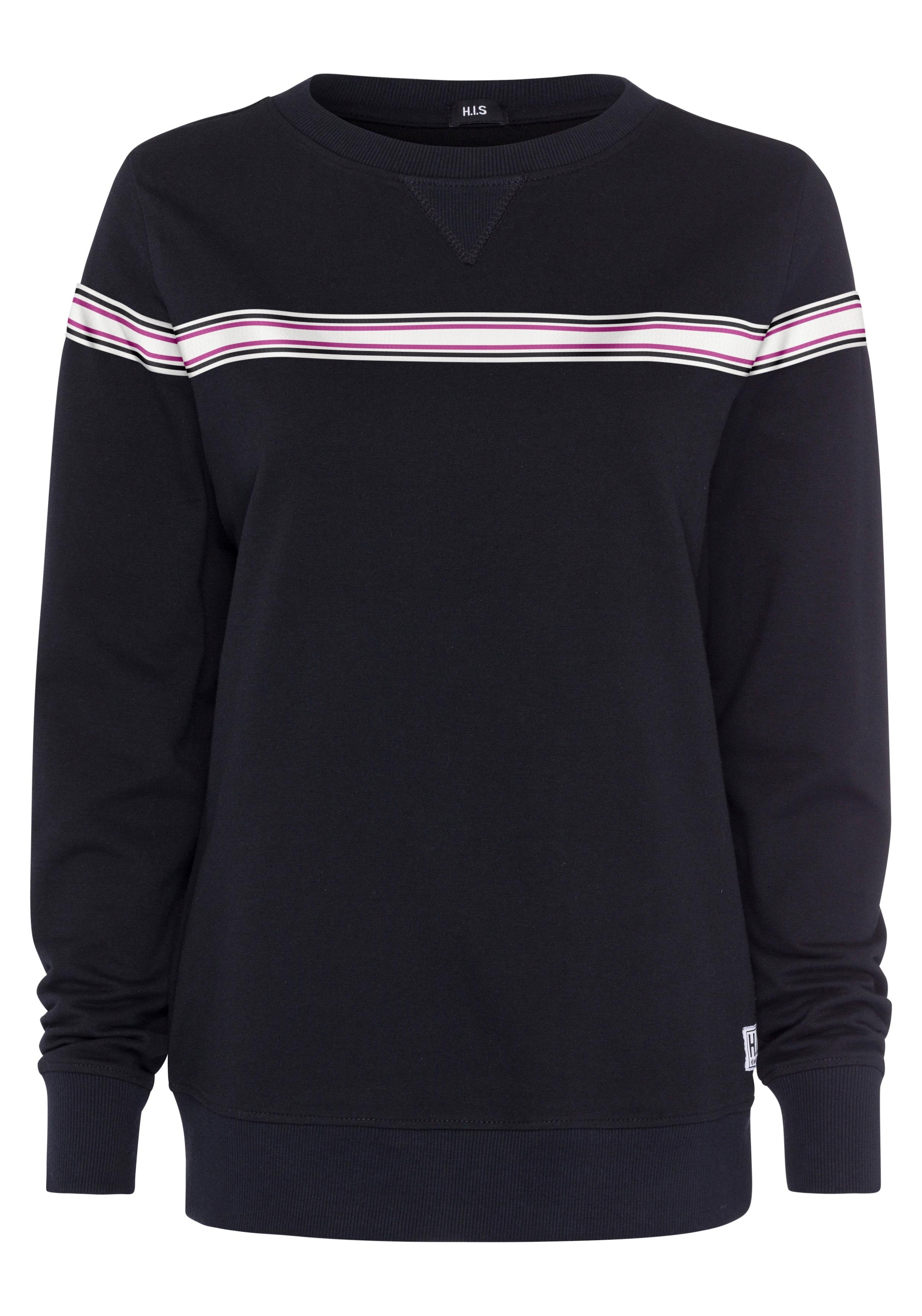H.I.S Sweater, mit kontrastfarbigem Tape, Loungeanzug