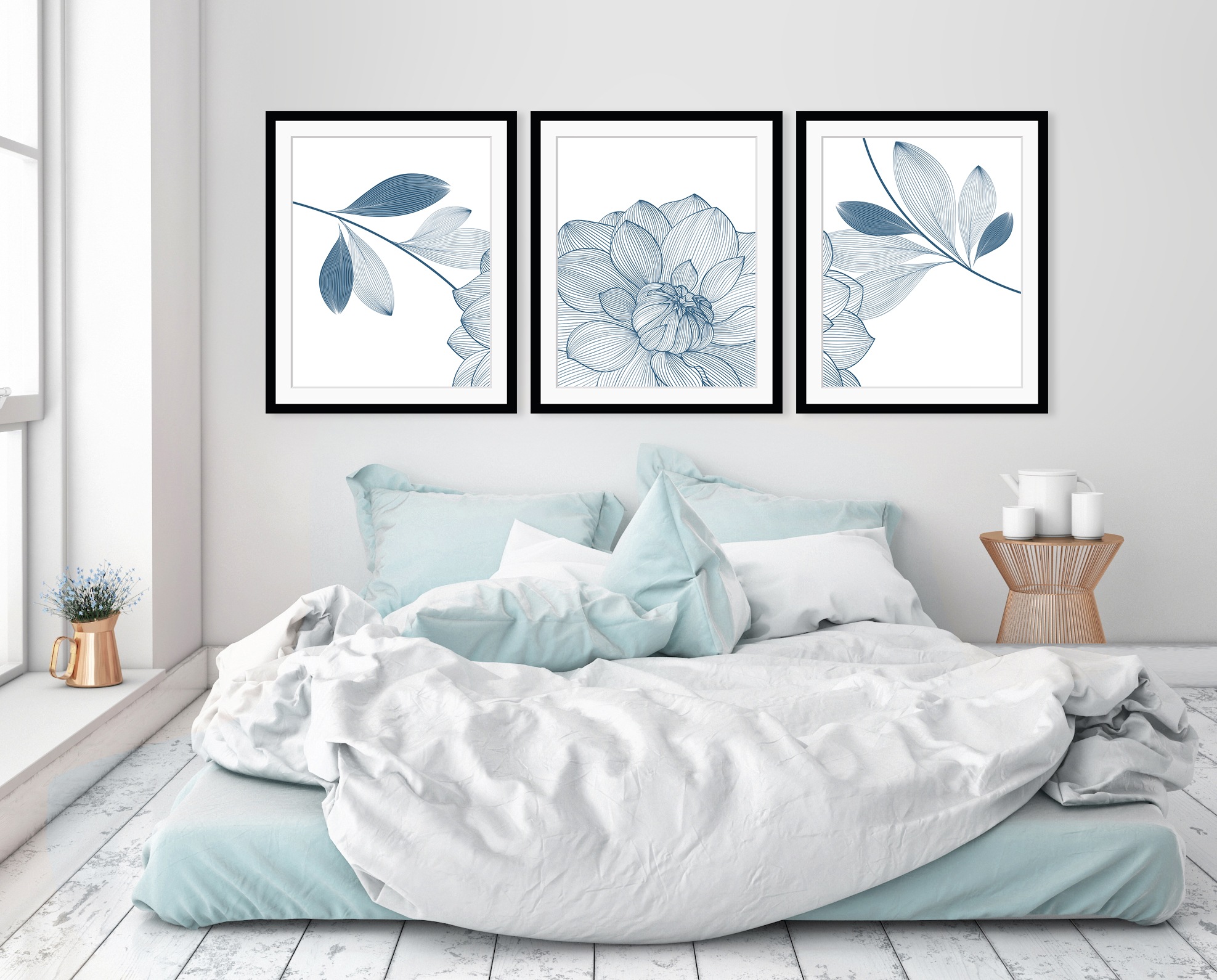 queence Bild "Anja", Blumen, (Set), Blumen, gerahmt günstig online kaufen