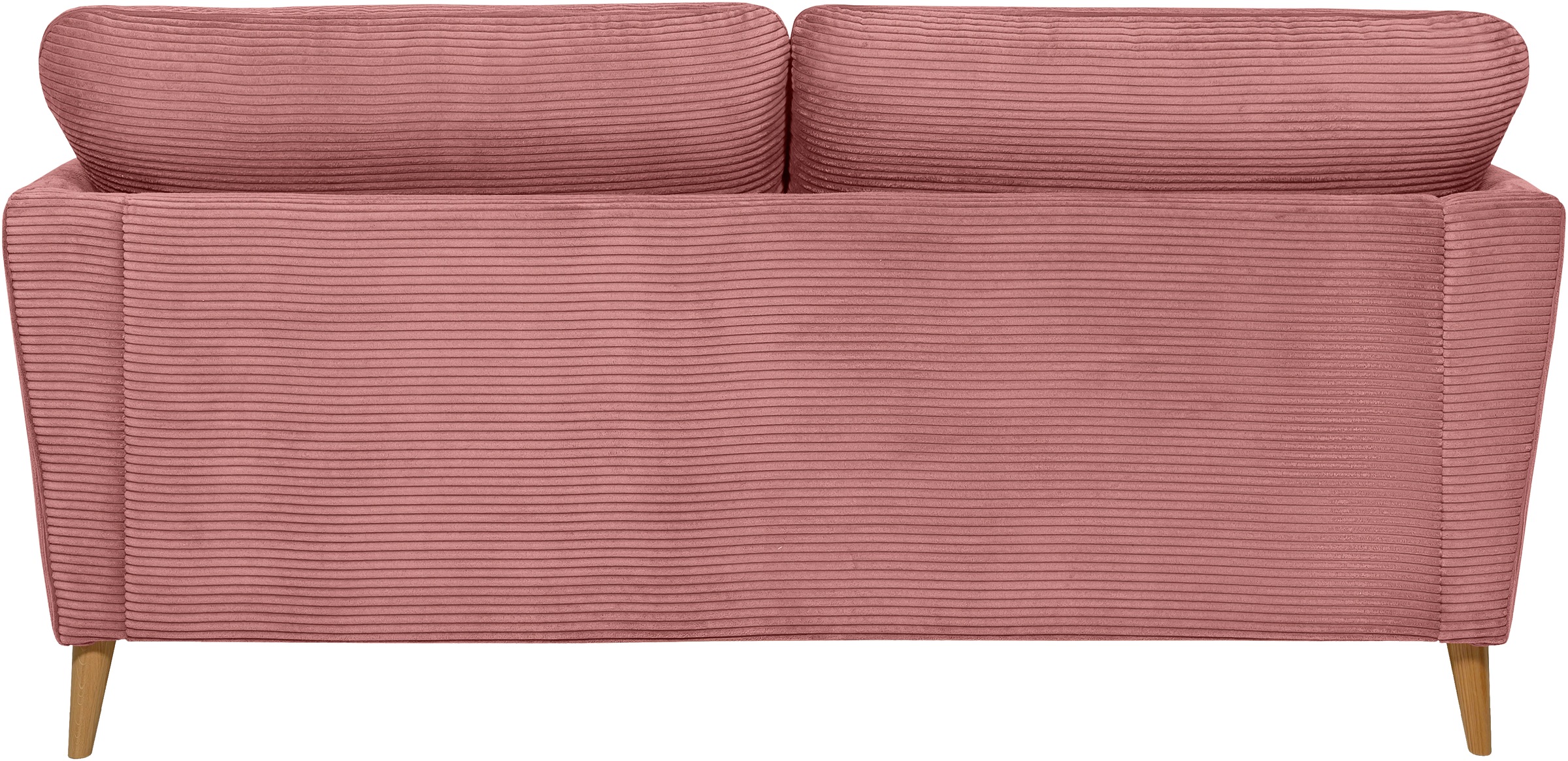Home affaire 2-Sitzer »MARSEILLE Kompaktsofa 170 cm, Cord, Flachgewebe, Struktur, Webstoff«, Massivholzbeine Eiche, Landhausstil, Wellenunterfederung