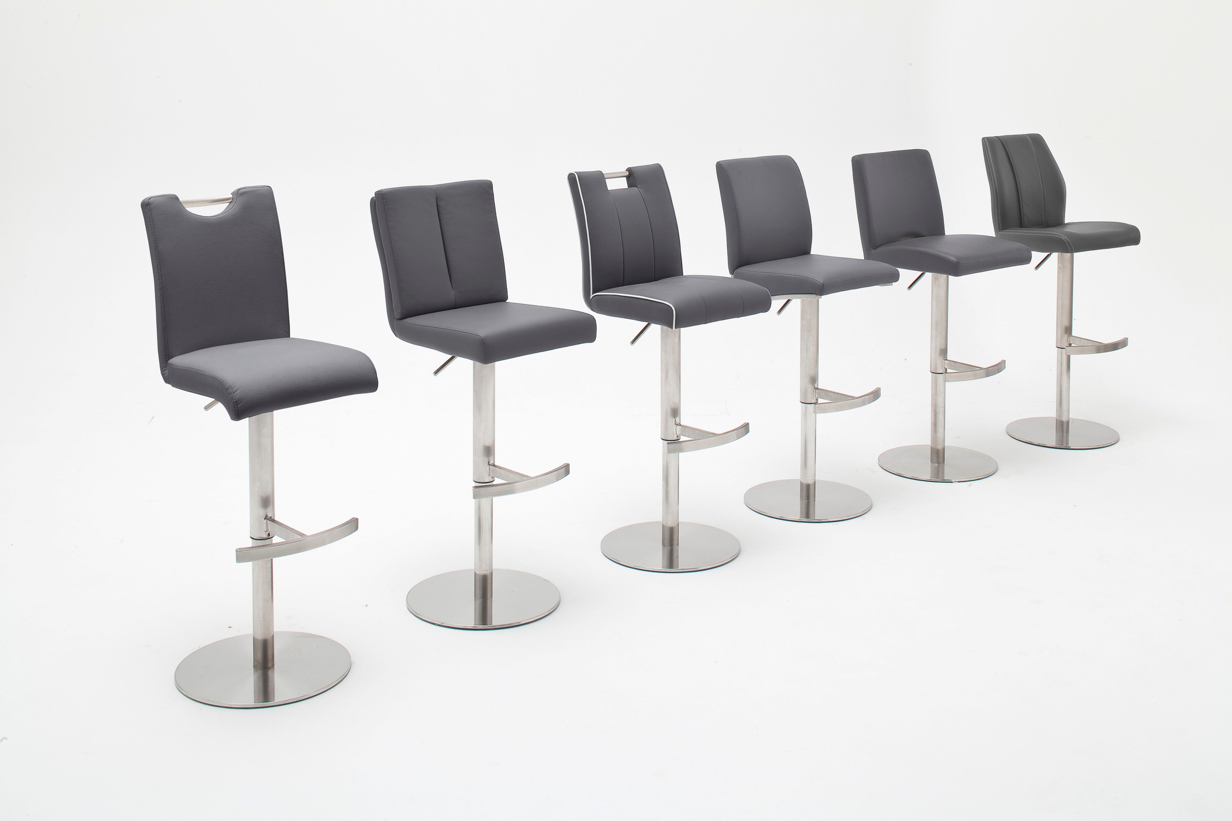 MCA furniture Bistrostuhl »BARBECOOL«, mit Rückenlehne,Bodenplatte rund, 360° drehbar, Sitzhöhe von 56-81 cm
