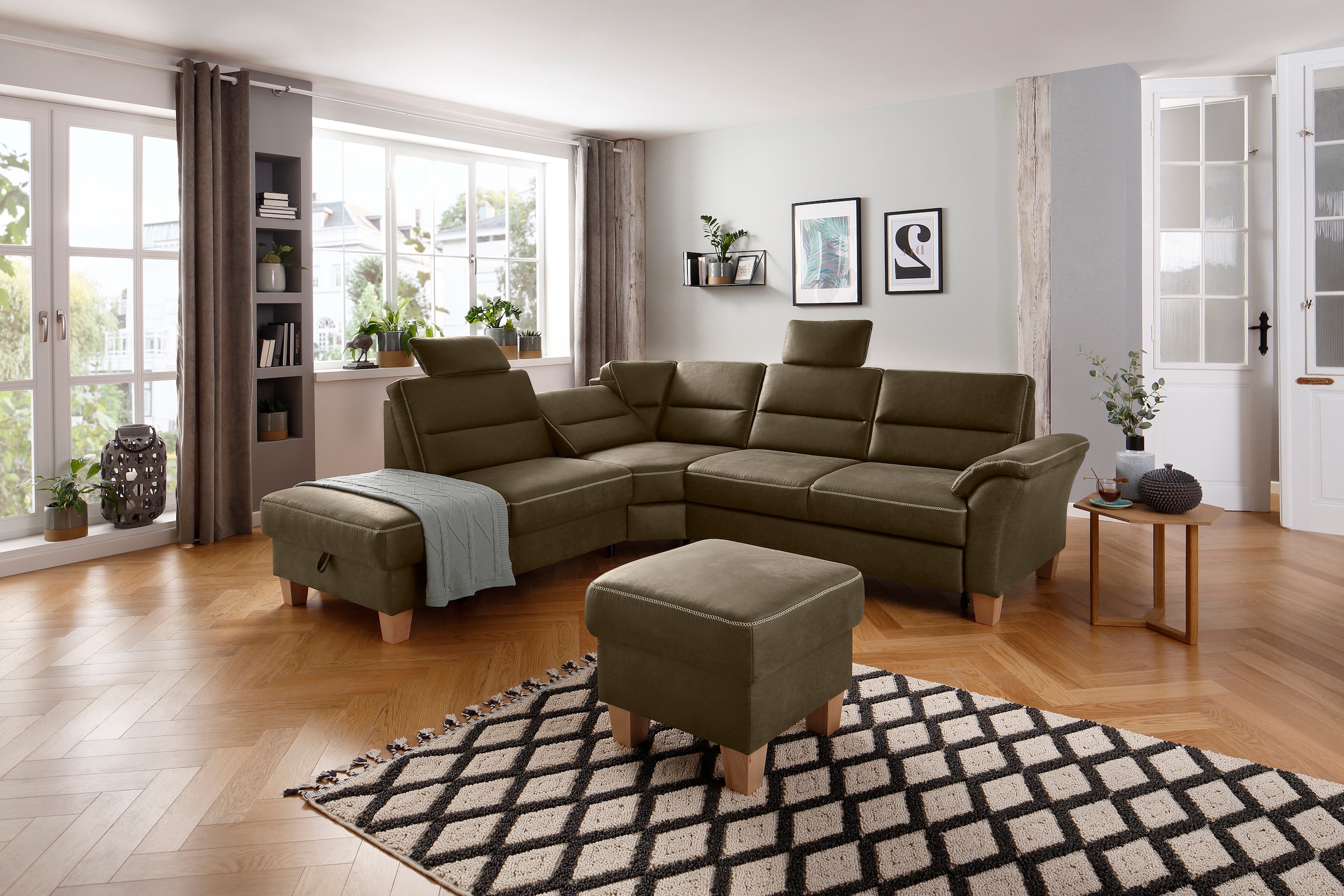 Home affaire Ecksofa »Soleo L-Form«, komfortabel durch Trapezecke mit Relax günstig online kaufen