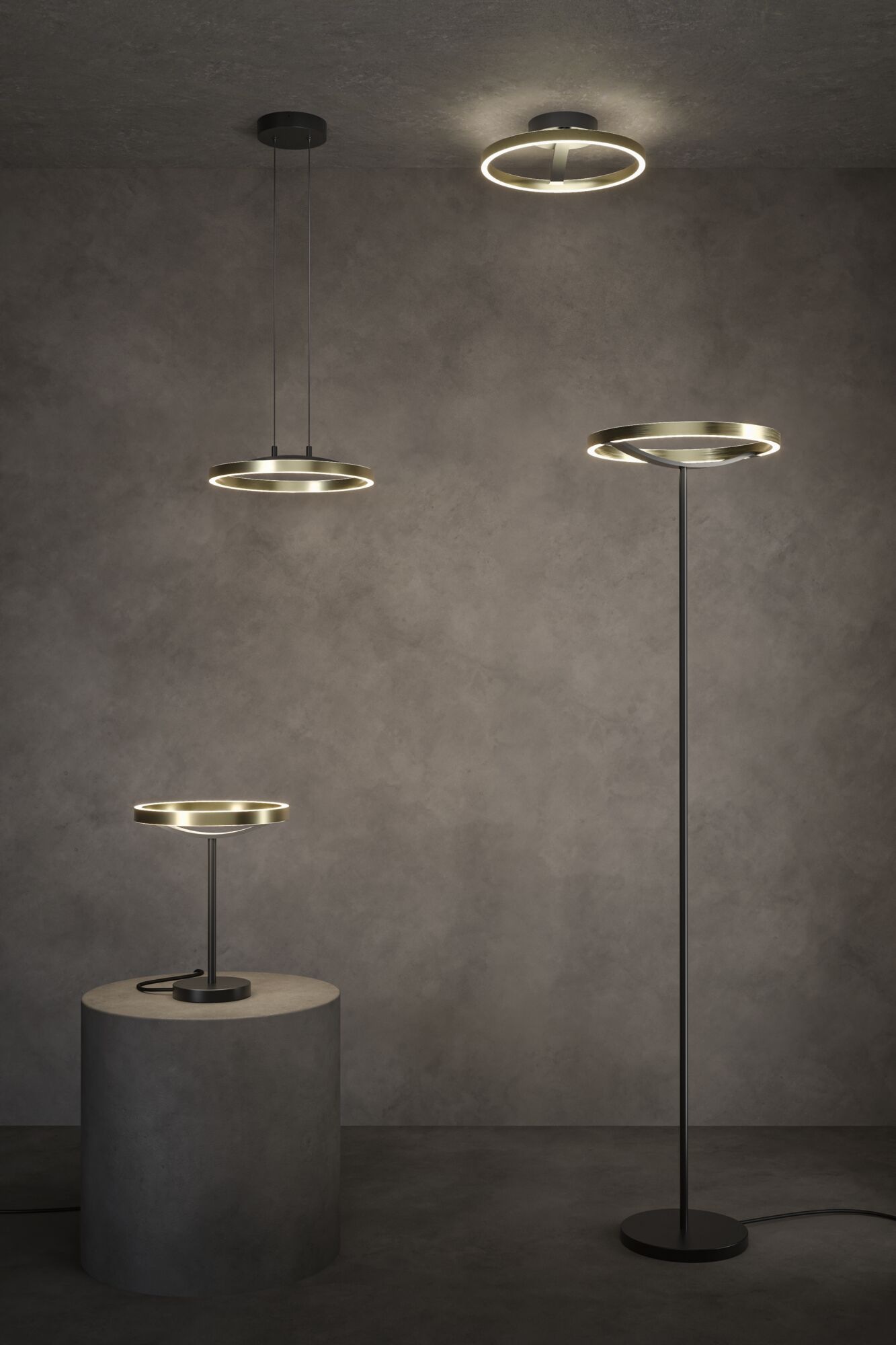Paulmann LED Stehlampe »Melira LED 17,5W Gold /Schwarz 230V Metall« LED-Modul 1 Stk. 3-Step-Dim