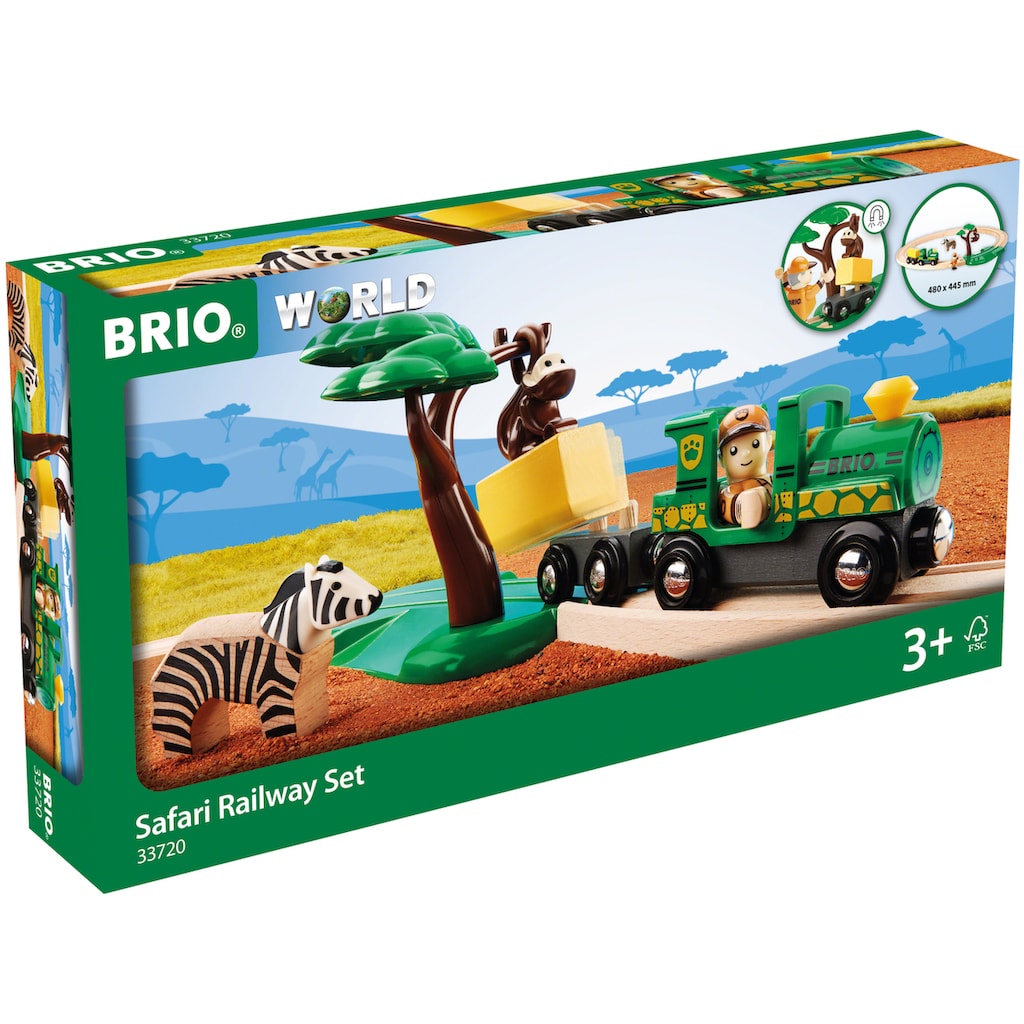 BRIO® Spielzeug-Eisenbahn »BRIO® WORLD, Safari Bahn Set«, (Set)