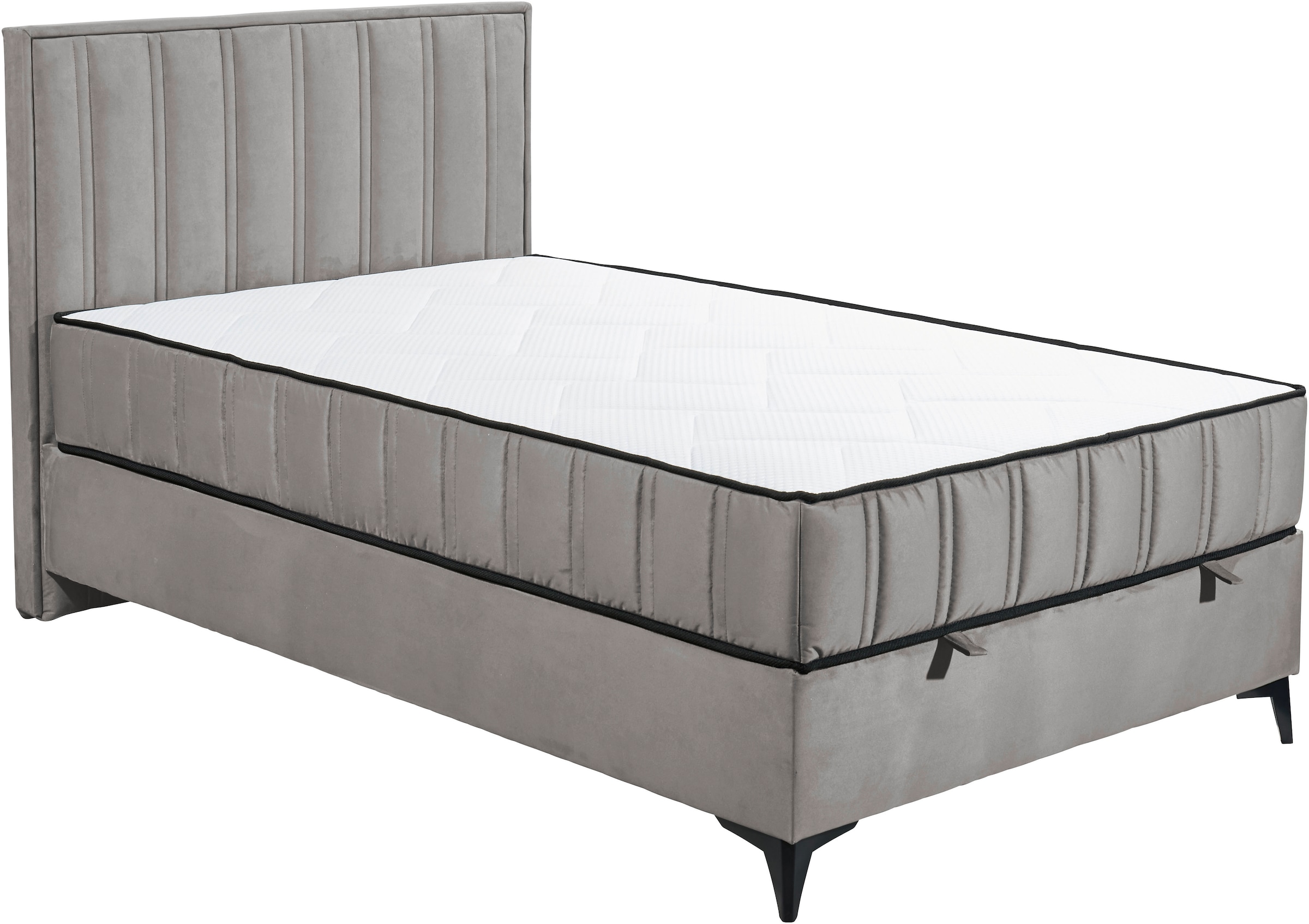 ED EXCITING DESIGN Boxbett »Monroe inkl. Bettkasten, erhältlich in den Breiten 120cm & 140cm« Duo-Matratze - feste Seite mit Kokosmatte