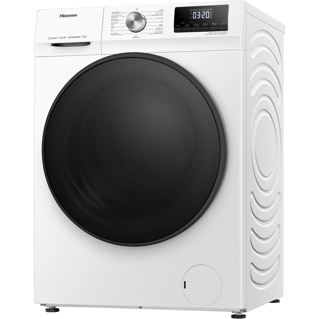 Hisense Waschmaschine, WFQA8014EVJM, 8 kg, 1400 U/min