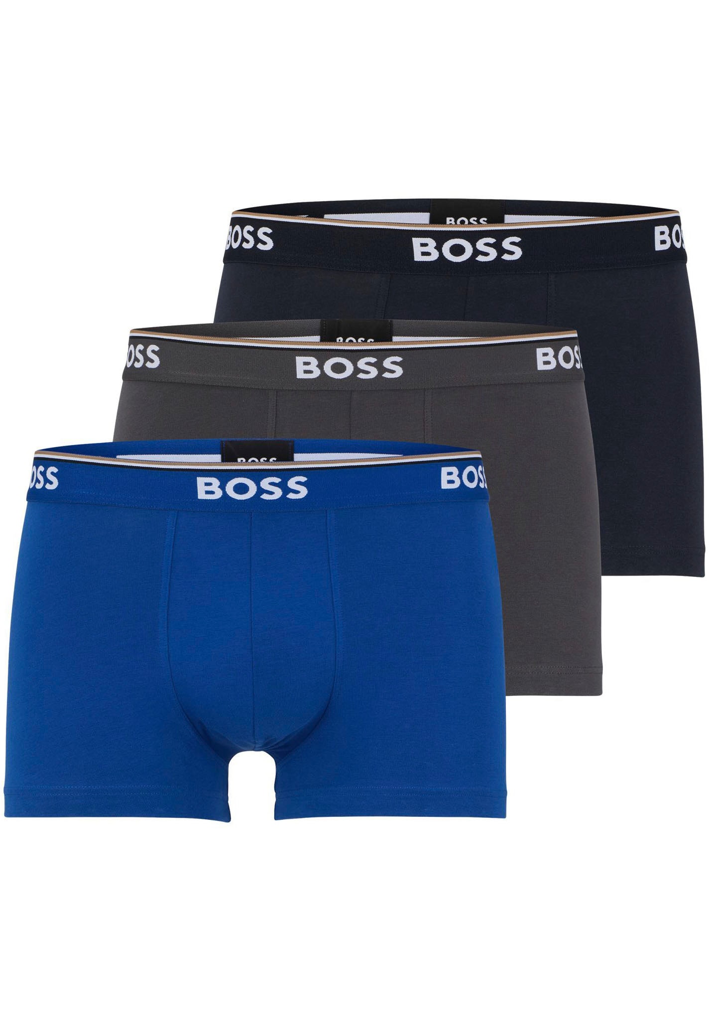 BOSS Boxer »TRUNK 3 PACK«, (3 St.), BOSS Schriftzug auf dem Bund