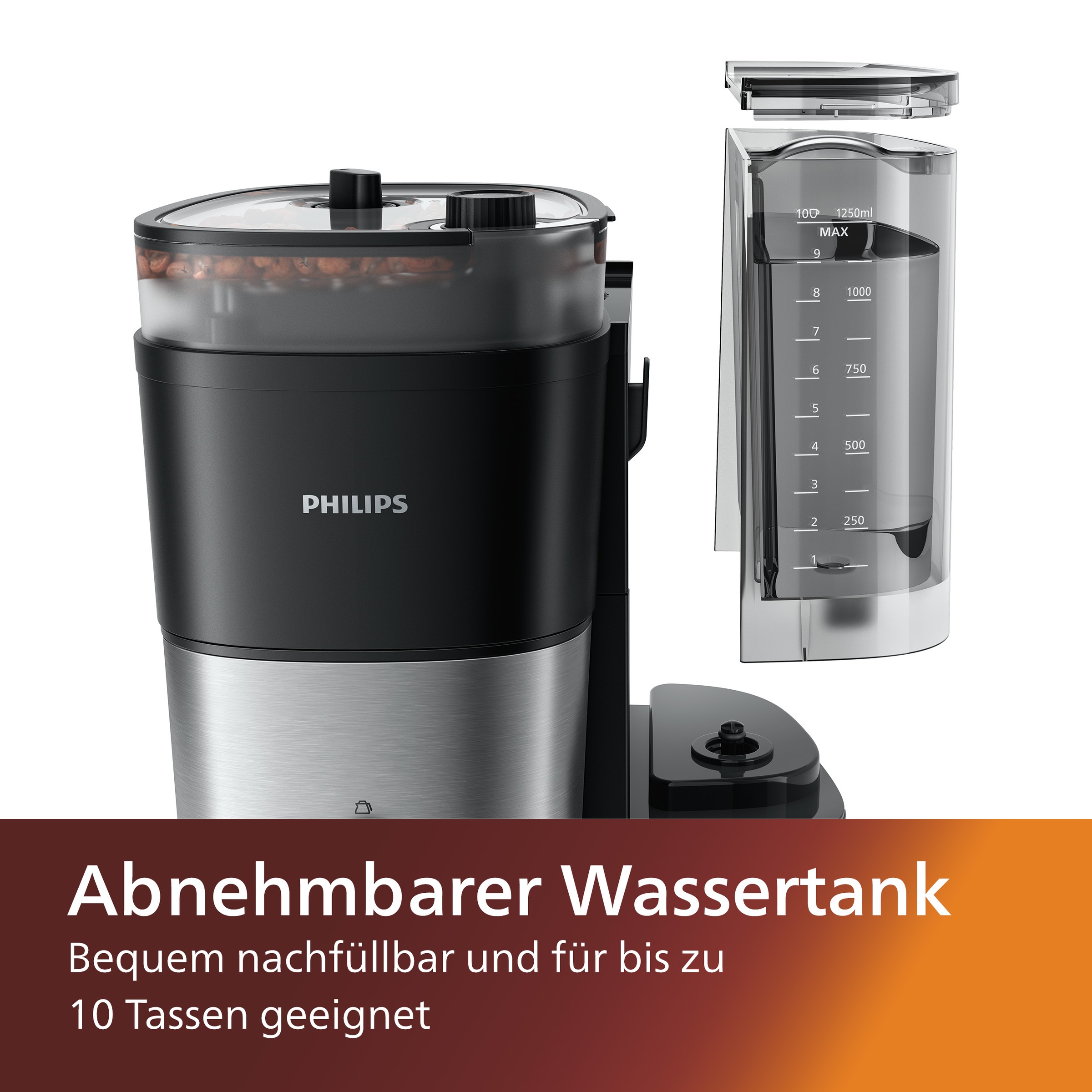 Philips Kaffeemaschine mit Mahlwerk »HD7888/01 All-in-1 Brew«, Papierfilter günstig online kaufen
