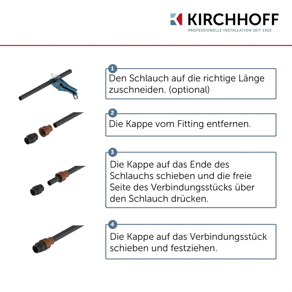 Kirchhoff Reduzierstück, für Tröpfchenbewässerung, Drip-Bewässerung