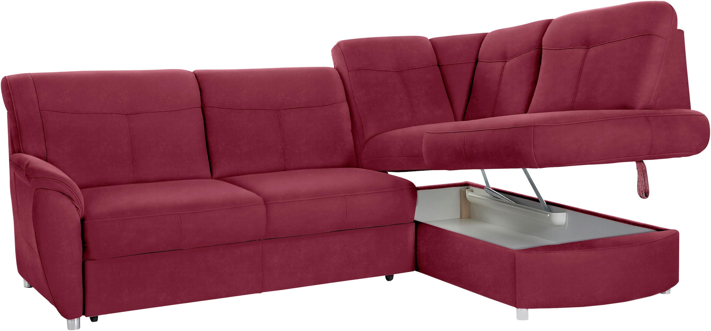 sit&more Ecksofa »Sonoma L-Form«, wahlweise mit Bettfunktion und Bettkasten