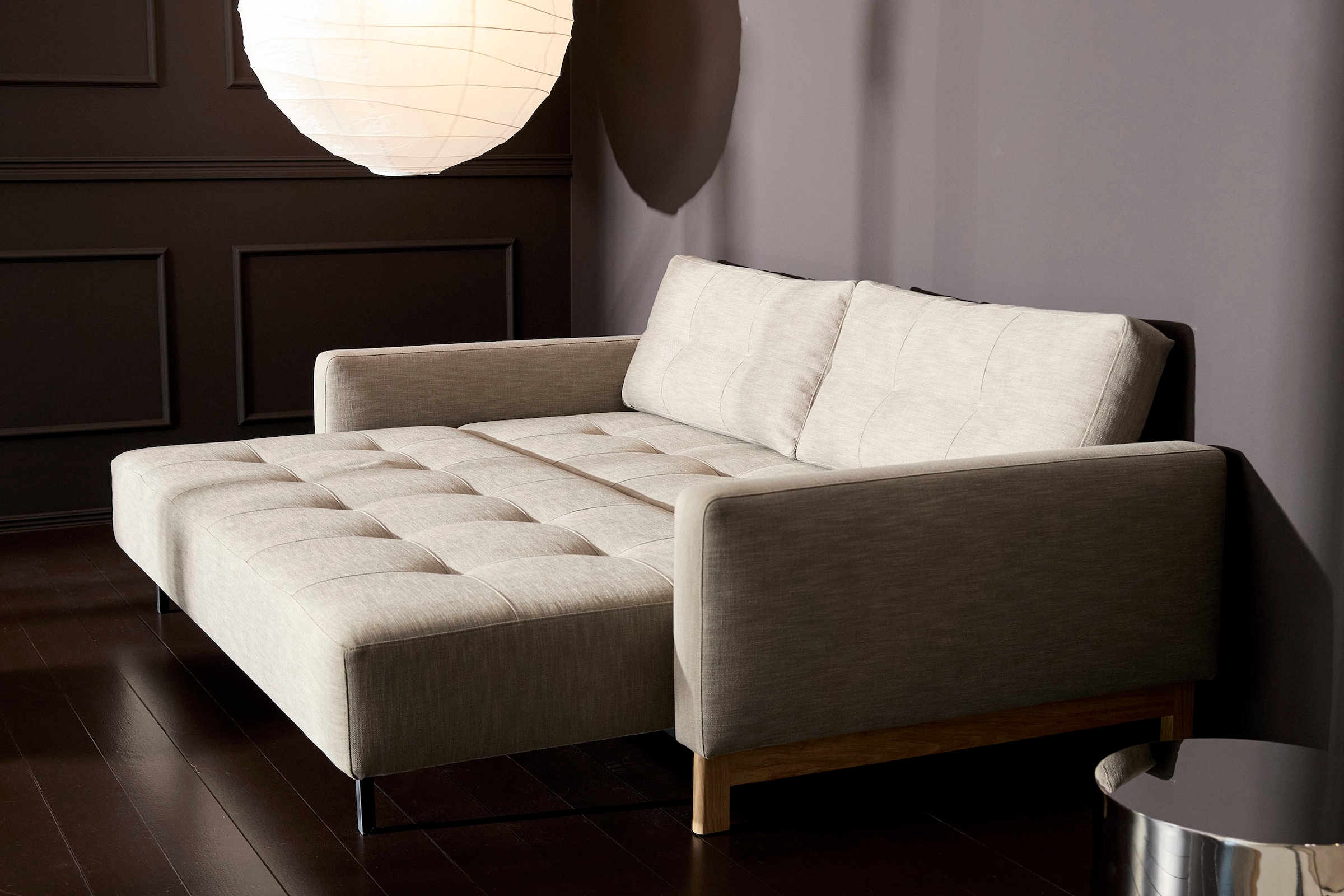 INNOVATION LIVING ™ Schlafsofa »Pyxis, 3-Sitzer Sofa mit extrabreiter Bettfunktion, Skandi-Design« Multifunktionssofa, extrabequem durch Taschenfederkern, Dauerschläfer