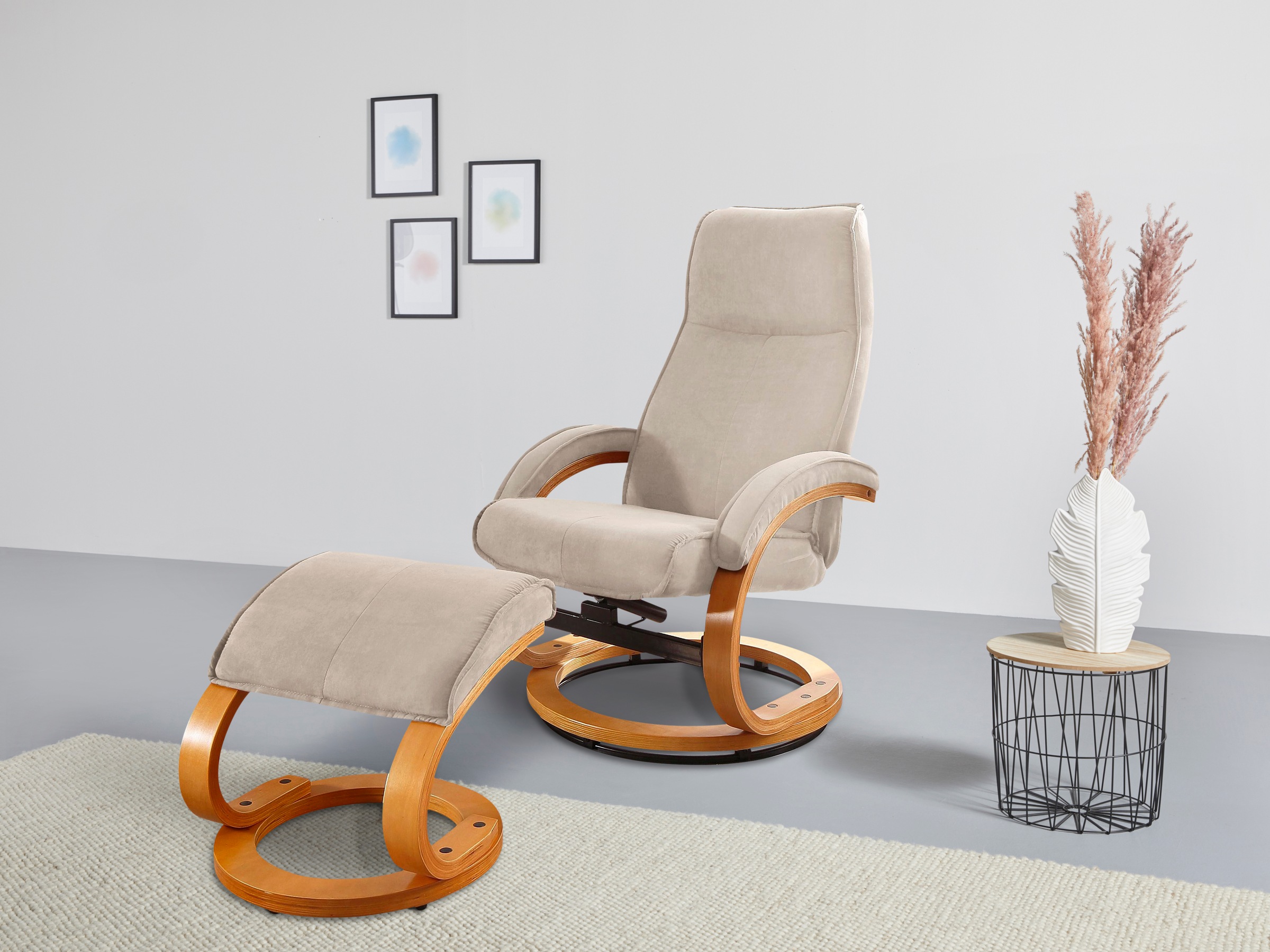 Home affaire Relaxsessel »Paris TV-Sessel, Sessel mit Hocker, Wohnzimmer, S günstig online kaufen