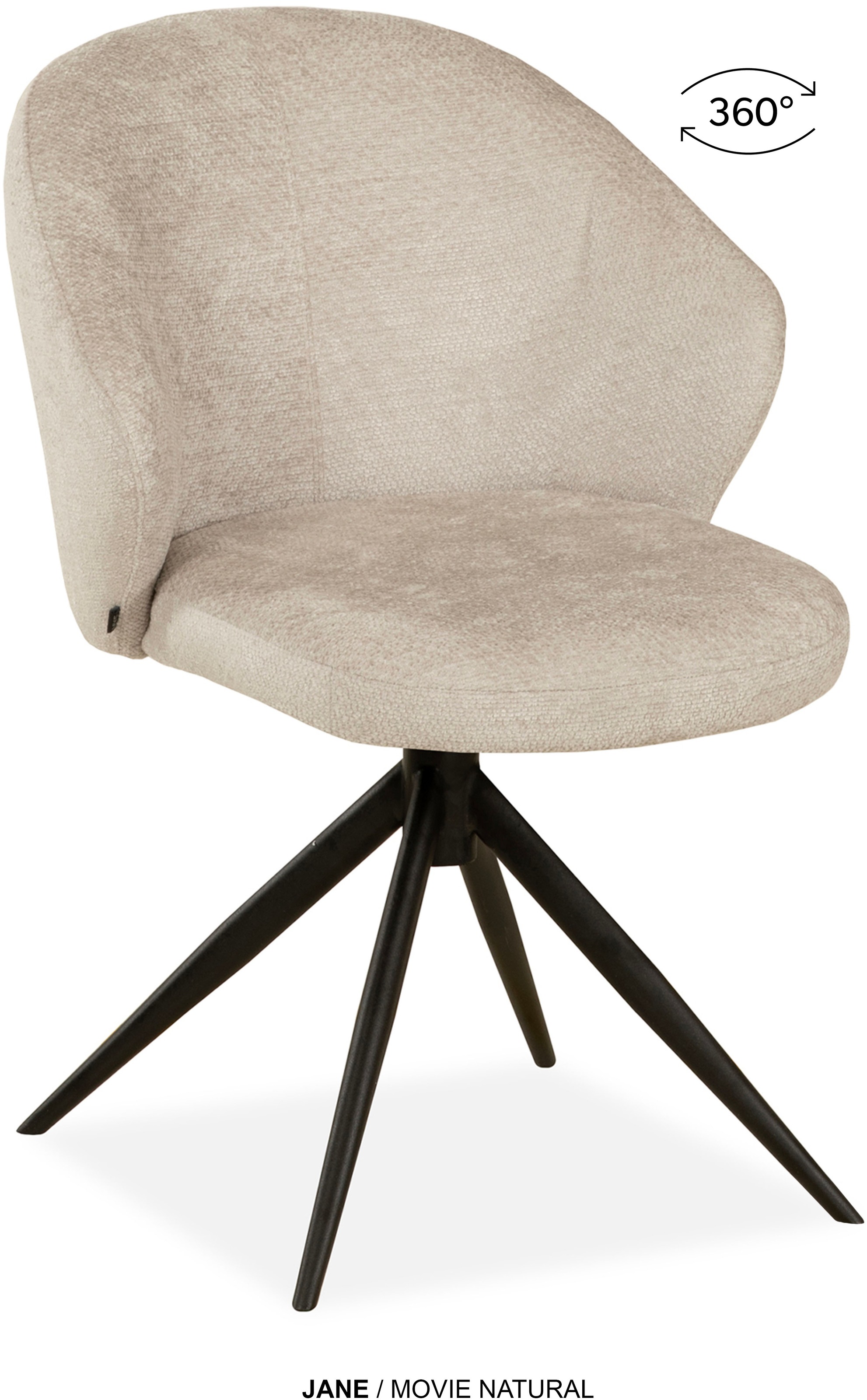 OMG Design Esszimmerstuhl »Jane« (Set) 2 Stk. Stoff Drehstuhl mit auto-retu günstig online kaufen