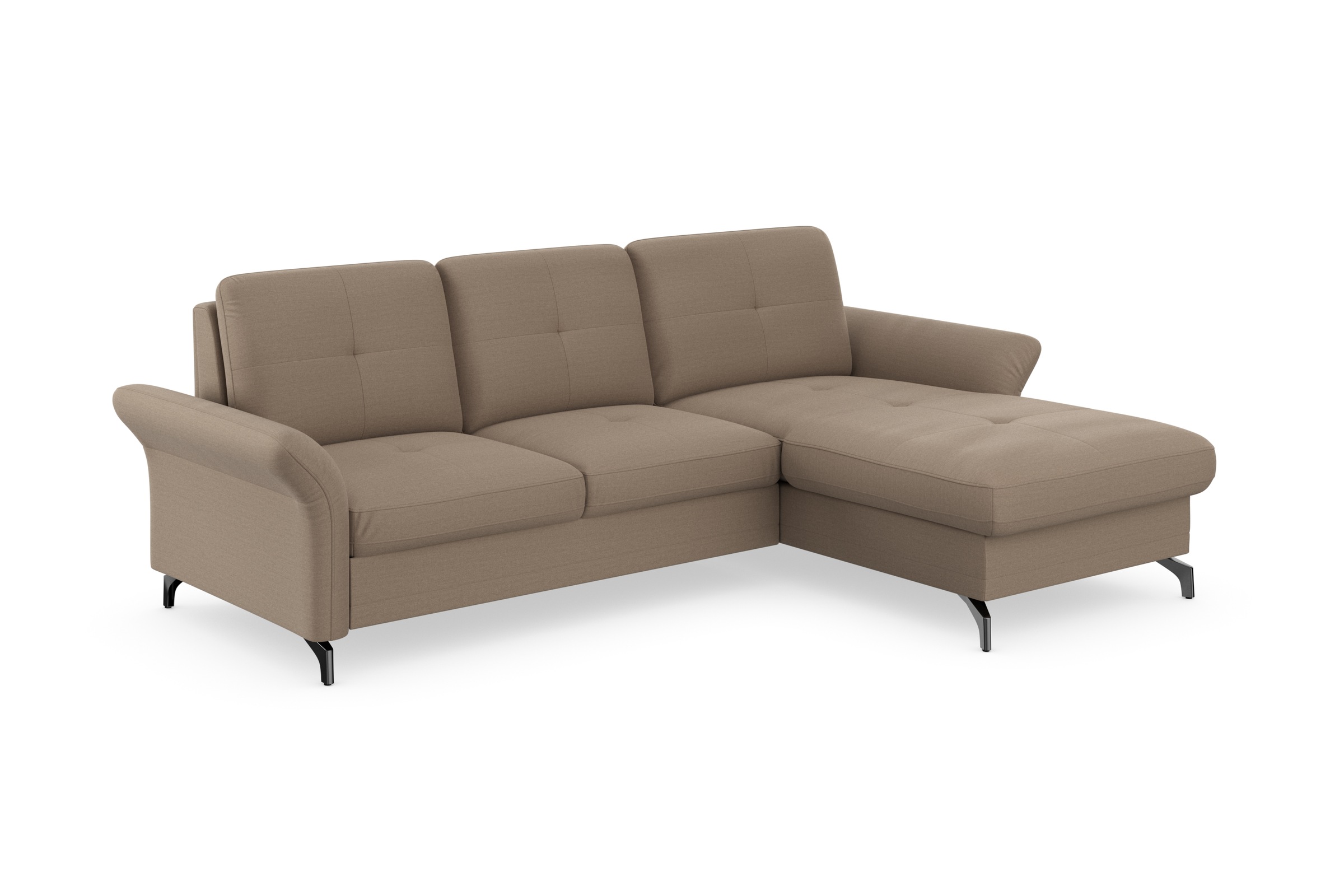Places of Style Ecksofa »Calando L-Form«, wahlweise mit Bettfunktion, Bettkasten und Armteilfunktion