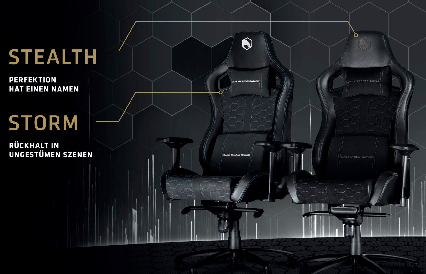 Joule Performance Gaming-Stuhl »Alcantara«, WERTIGES ECHTLEDER