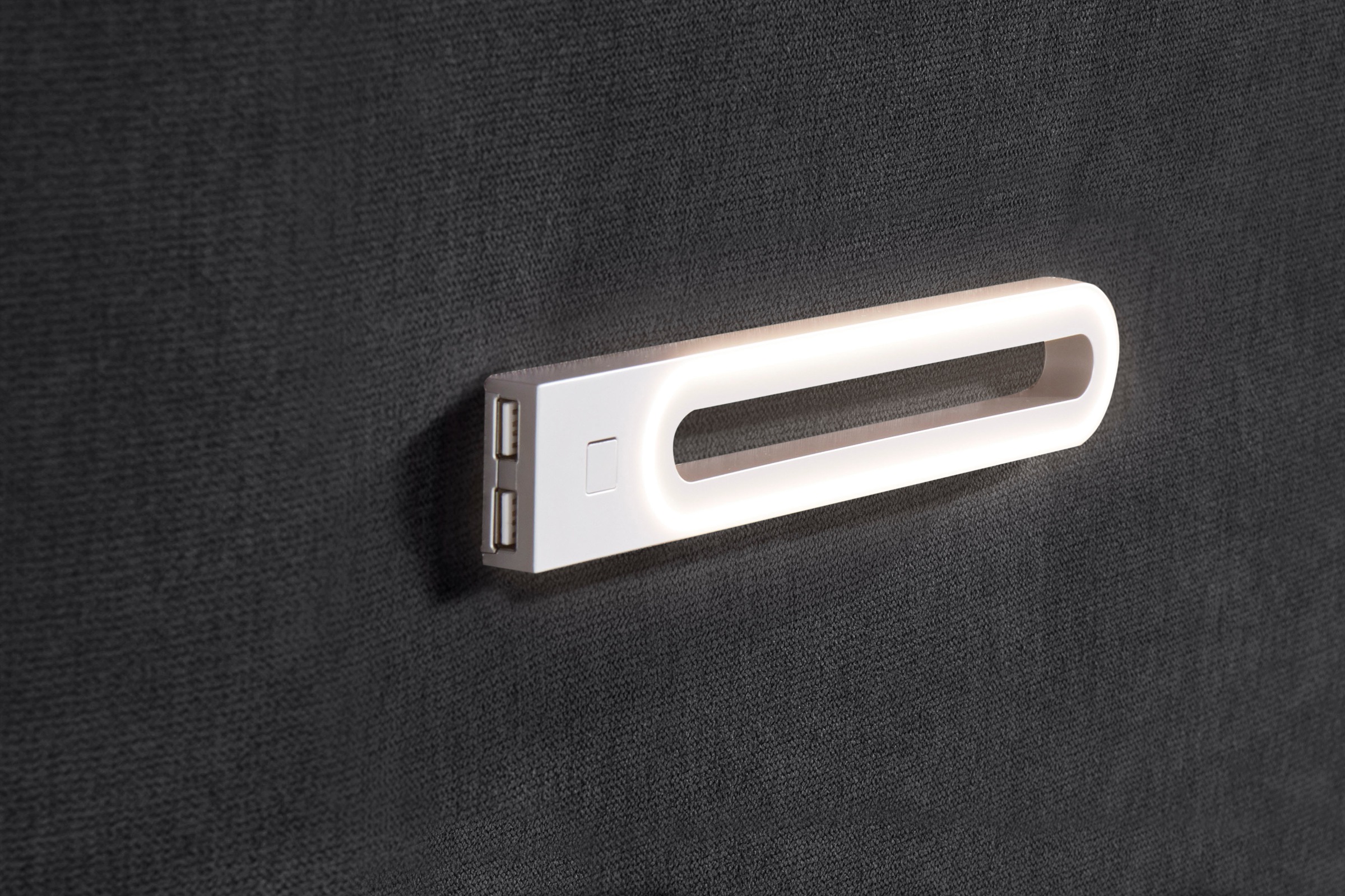 INOSIGN Boxbett »Luan«, Schubkästen, LED-Beleuchtung und Topper, in Breite 120 cm und 180 cm