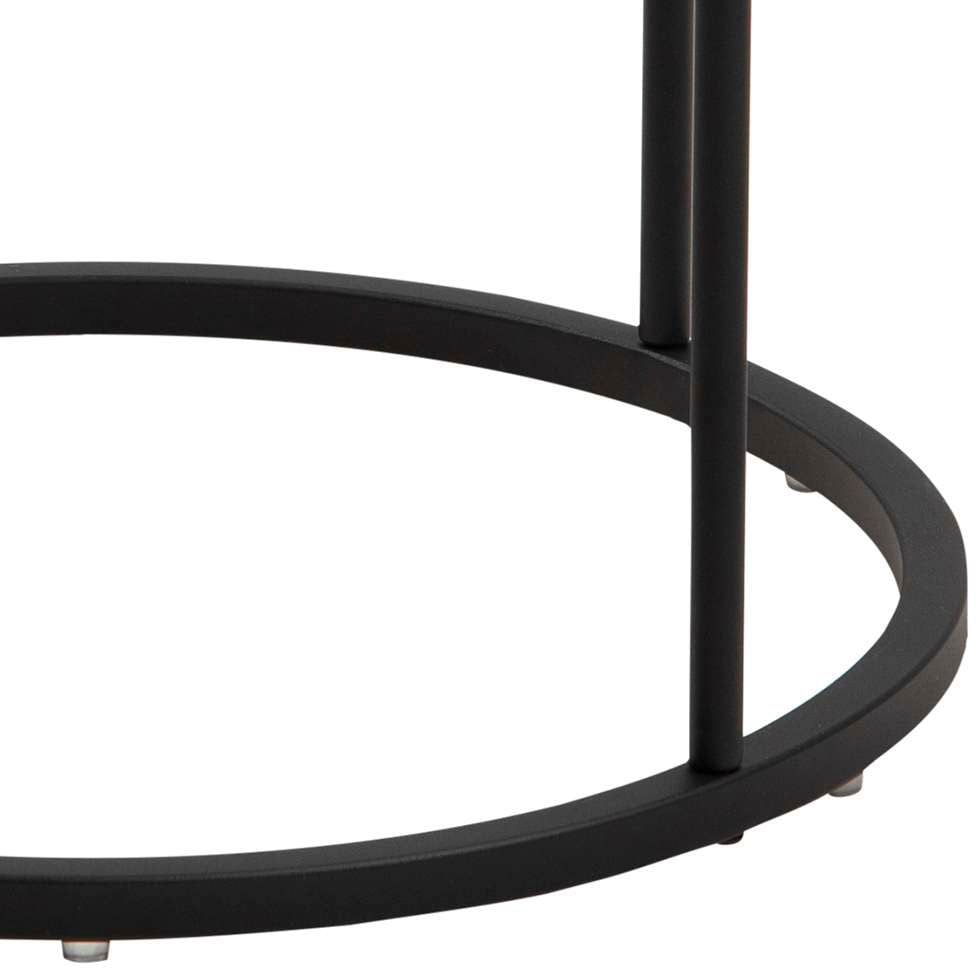 ACTONA GROUP Nachttisch »Polo«, (1 St.), Nachttisch in Weiss oder Schwarz, rund, Ø 40 cm, mit 1 Schublade