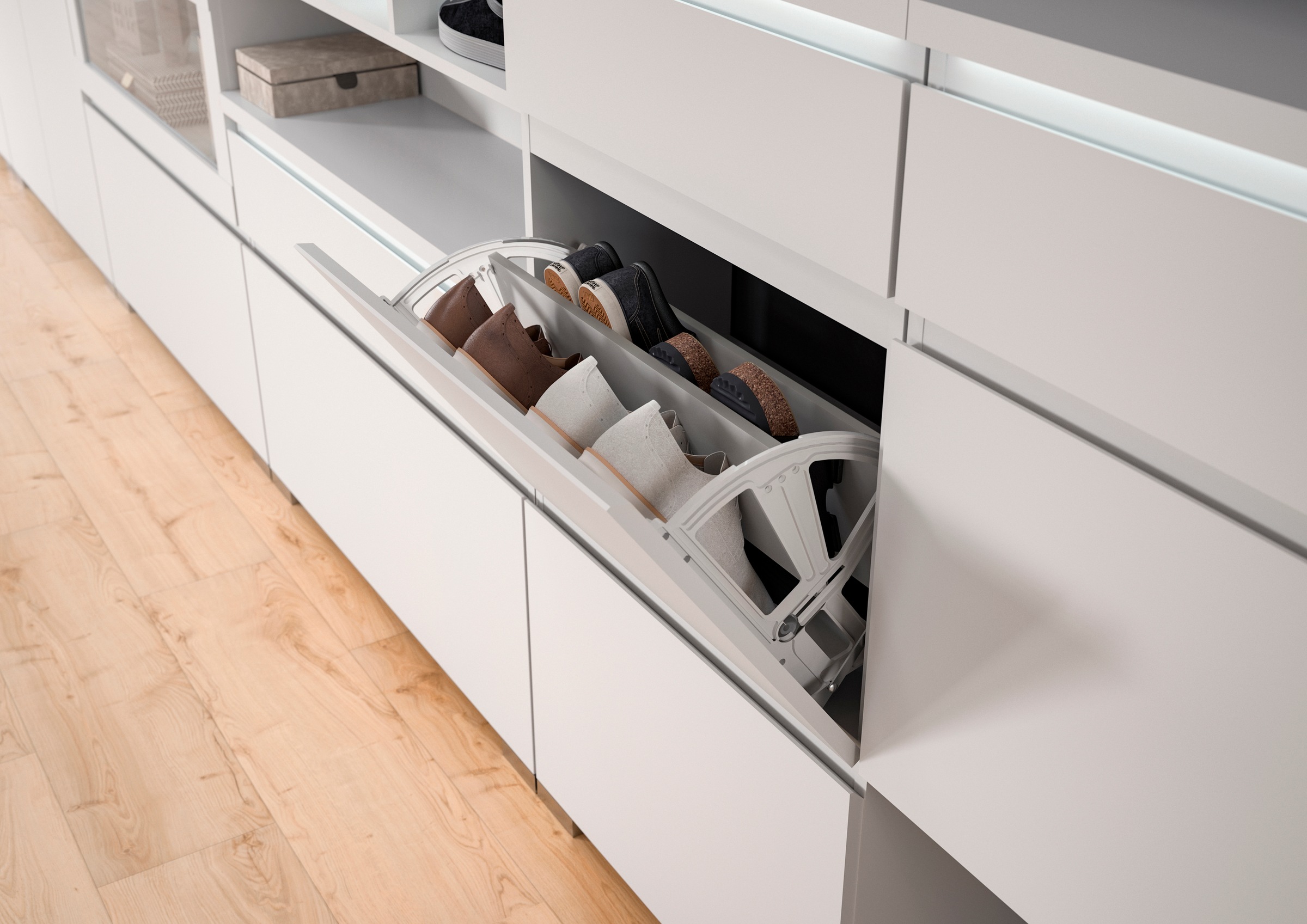 INOSIGN Schuhschrank »Skoskap, Tiefe 27cm, 2 Klappen mt Schuhwalze, 1 Schubkasten, 1 Tür«, Platz für 6 Schuhpaare, Schuhkipper, Schuhkommode, Schuhregal, Kommode
