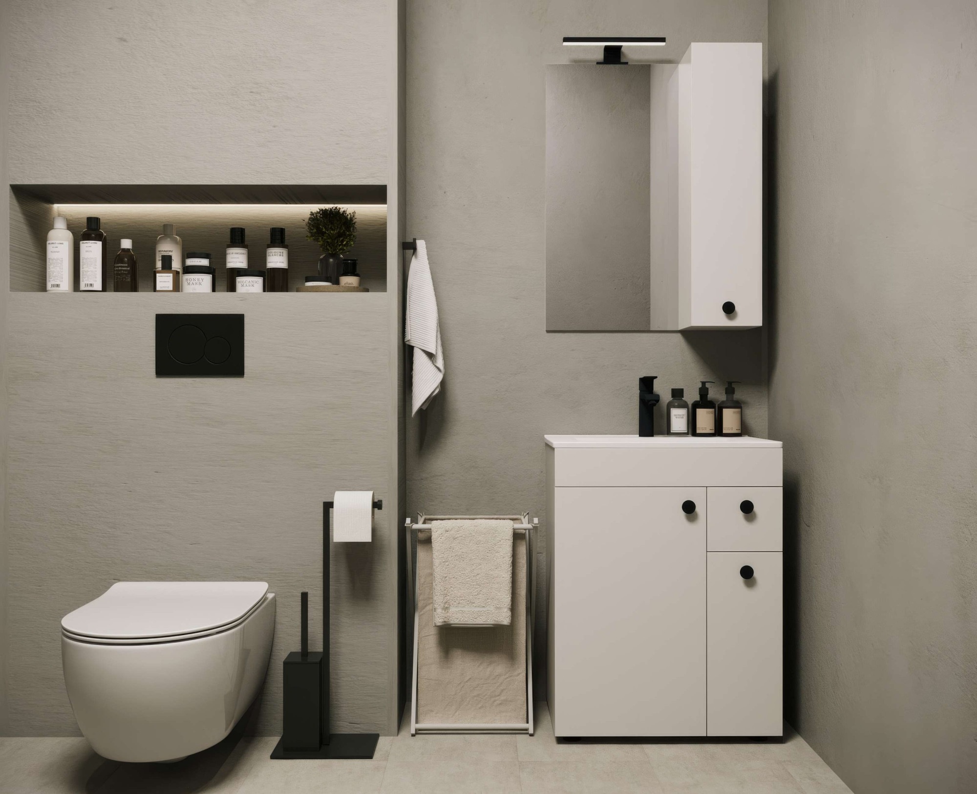 welltime Badmöbel-Set »Badmöbel-Set Braga, Schrank mit Waschbecken, Hängesc günstig online kaufen