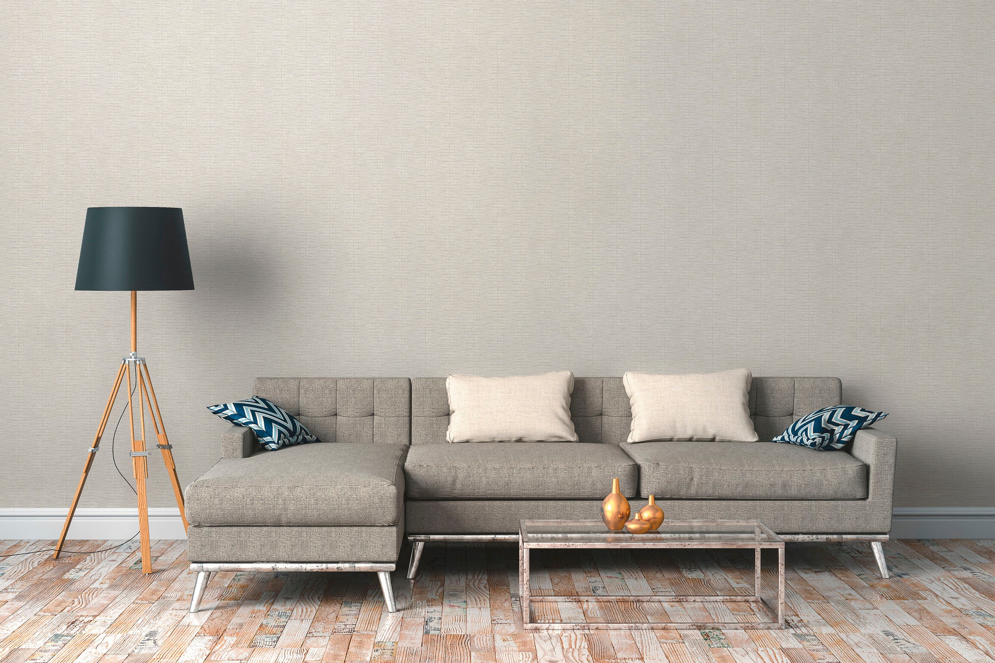 A.S. Création Vliestapete »Hygge«, Flechtoptik-glänzend-Strukturmuster, Metallic Tapete Struktur Tapeten Wohnzimmer Schlafzimmer Küche Design