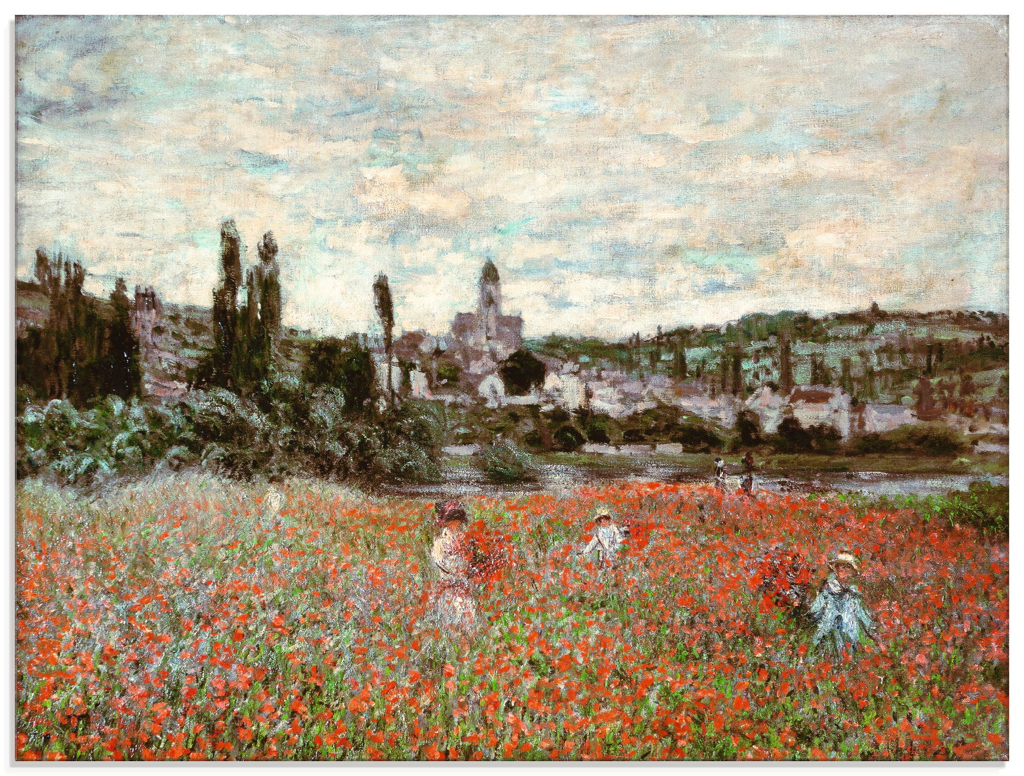 Artland Glasbild »Mohnfeld bei Vetheuil. Ca.1880«, Blumenwiese, (1 St.), in günstig online kaufen