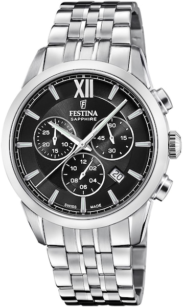 Festina Chronograph »Swiss Made Collection« Armbanduhr, Quarzuhr, Herrenuhr, Stoppfunktion, Swiss Made