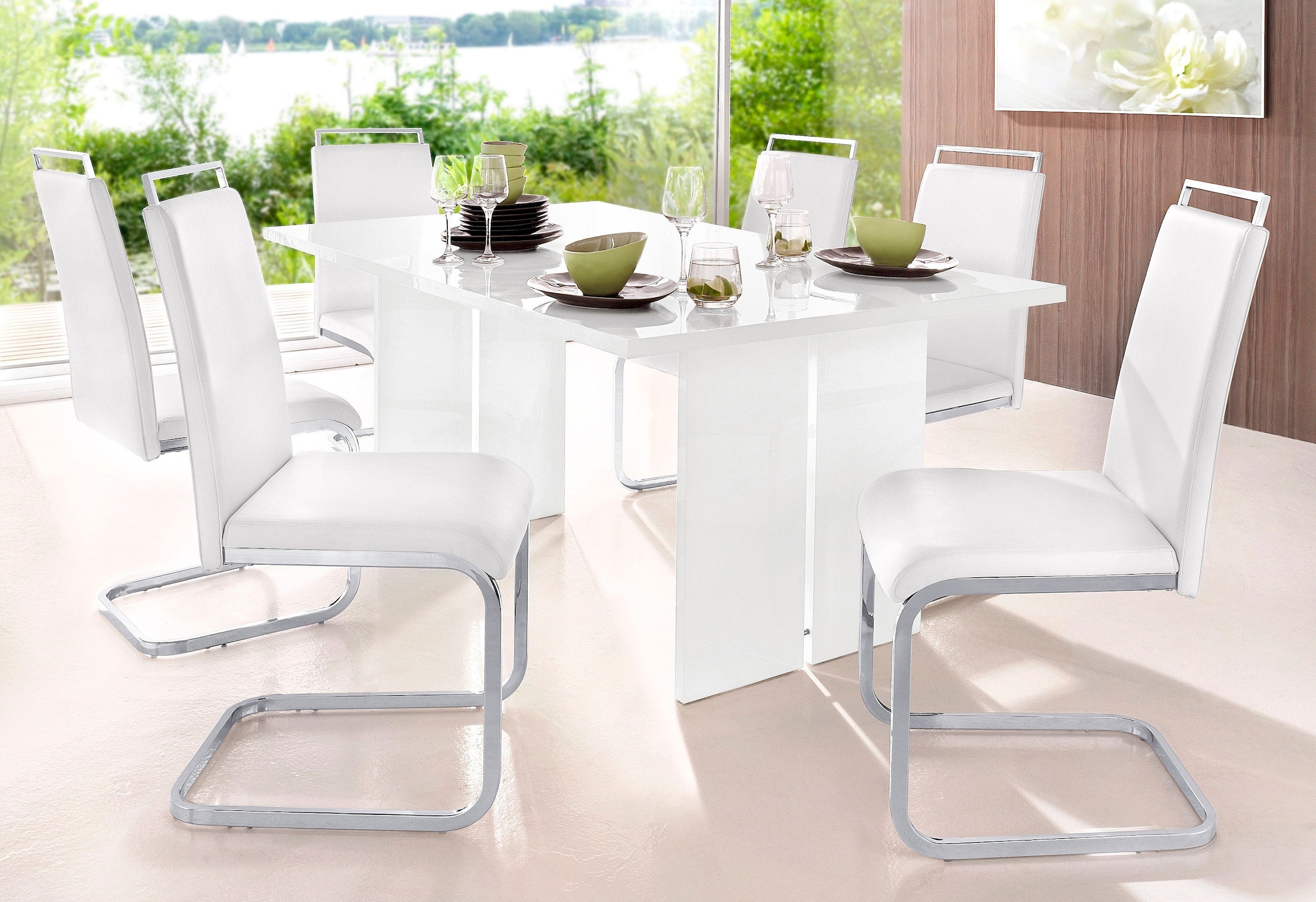 Homexperts Esszimmerstuhl »Corona«, (Set), 4 St., Kunstleder, (2 oder 4 Stück), Bezug in Kunstleder
