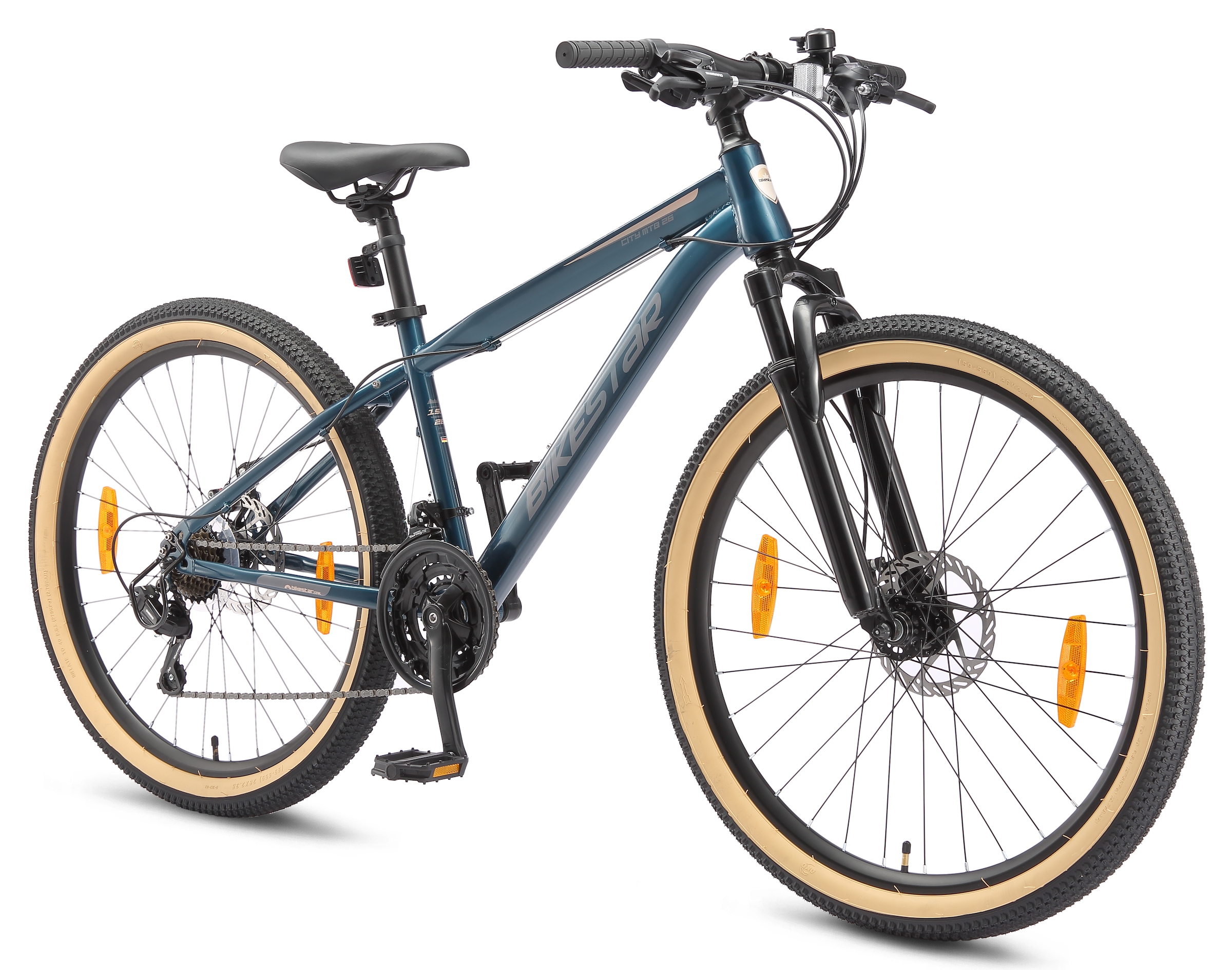Bikestar Mountainbike 21 Gang Shimano RD-TY300 Schaltwerk Kettenschaltung für Damen und Herren, Kettenschaltung