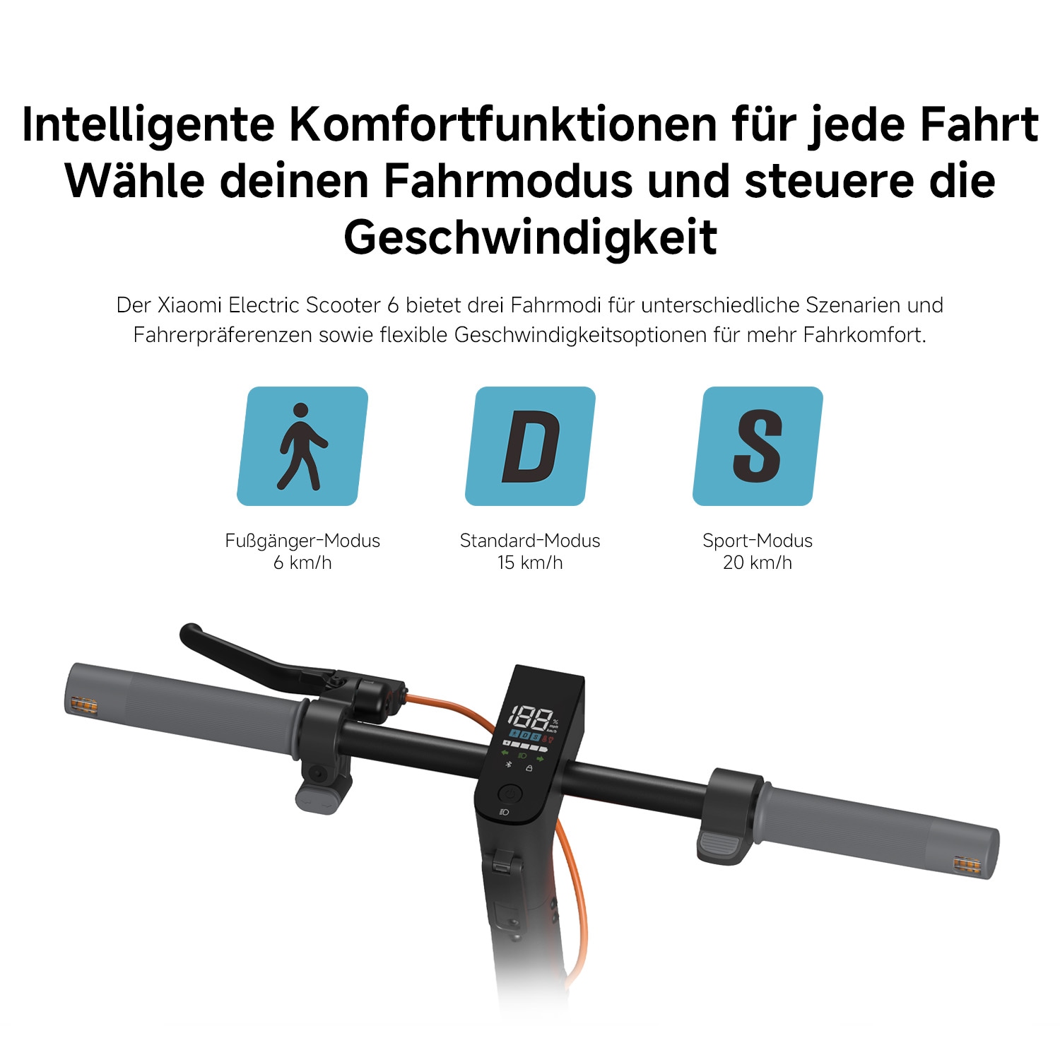 Xiaomi E-Scooter »Electric Scooter 6 DE« 20 km/h 45 km Smart Battery Management System (BMS), App‑Anbindung