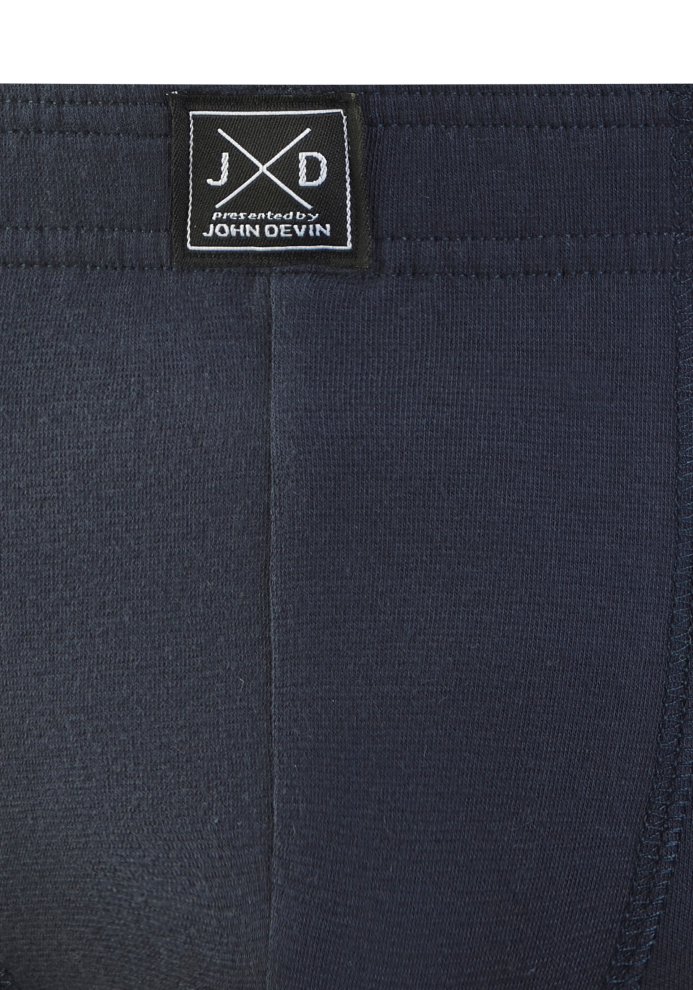 John Devin Boxer »Boxershorts für Herren« Packung, 5 Stk. unifarben, mit Logoschriftzug am Bund, Jersey-Material